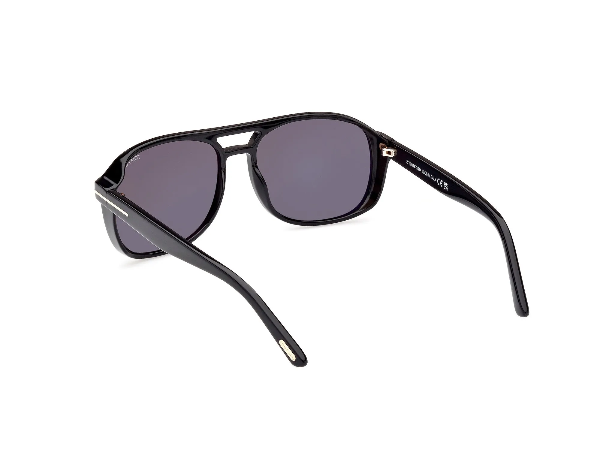 TOM FORD FT1022 ROSCO 01A Occhiali da sole Acetato Nero Grigio Squadrata Normale - immagine 4