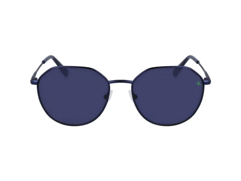 Calvin Klein CKJ23201S 400 Occhiali da sole Metallo Blu Blu Rotonda Normale Normale - immagine 2