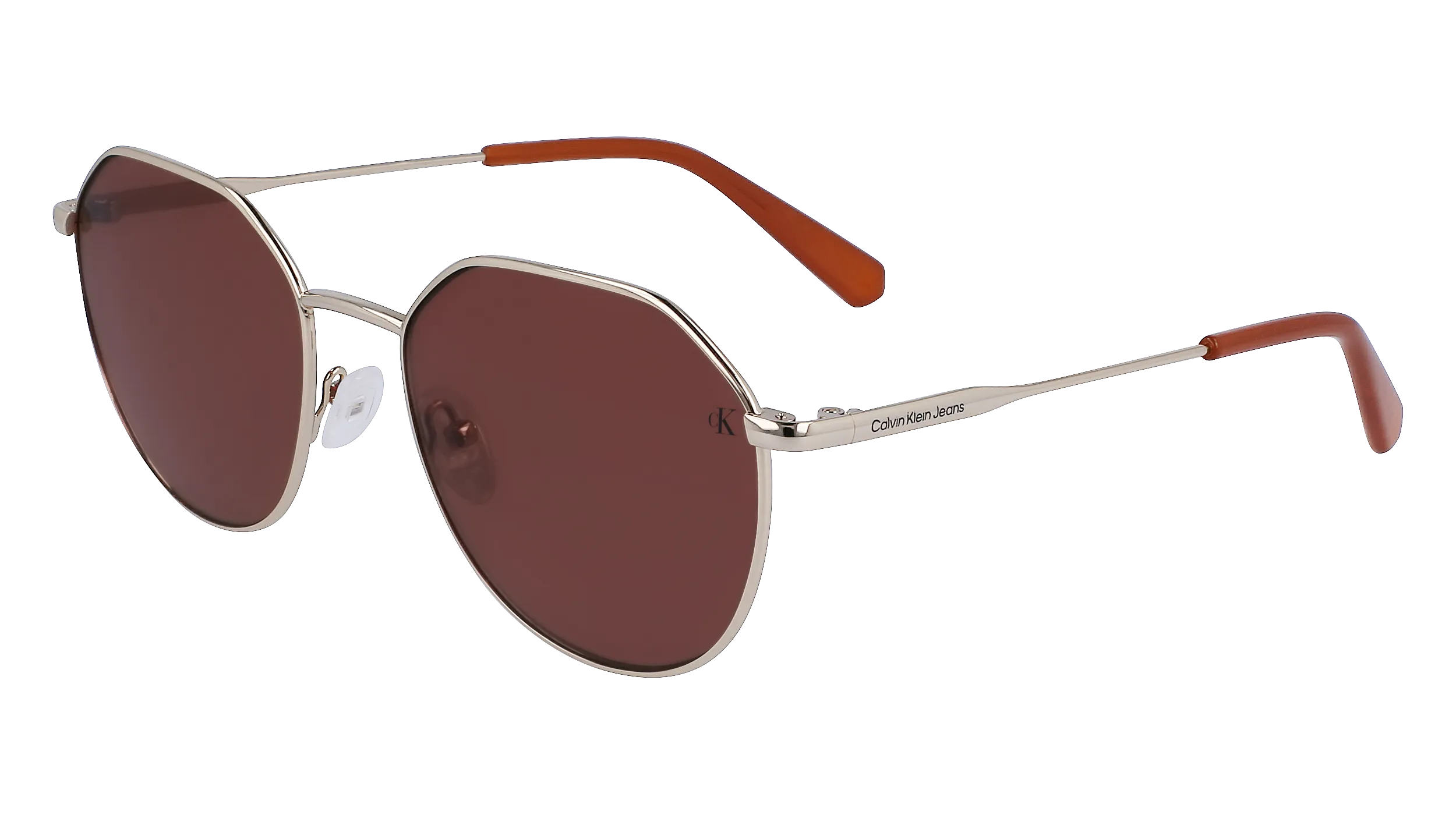 Calvin Klein CKJ23201S 717 Occhiali da sole Metallo Oro Bordeaux Rotonda Normale Normale - immagine 1