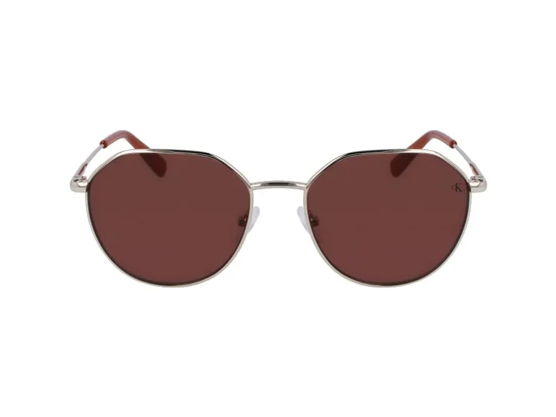 Calvin Klein CKJ23201S 717 Occhiali da sole Metallo Oro Bordeaux Rotonda Normale Normale - immagine 2