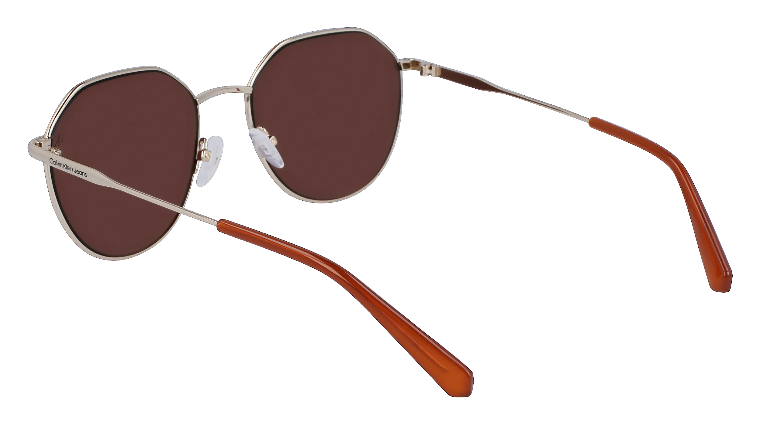 Calvin Klein CKJ23201S 717 Occhiali da sole Metallo Oro Bordeaux Rotonda Normale Normale - immagine 4