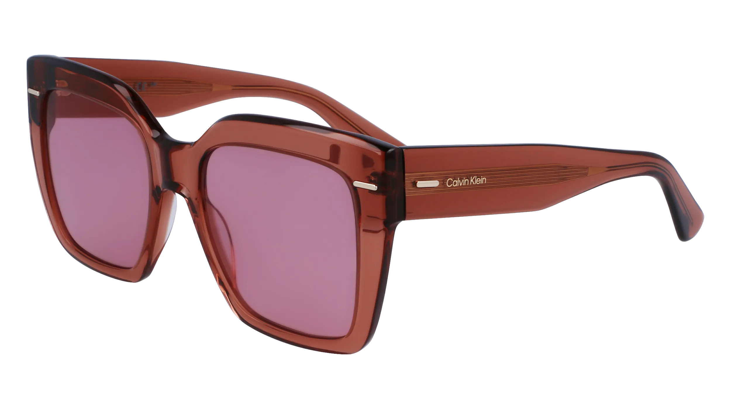 Calvin Klein CK23508S 200 Occhiali da sole Acetato Marrone Squadrata Normale Normale - immagine 1