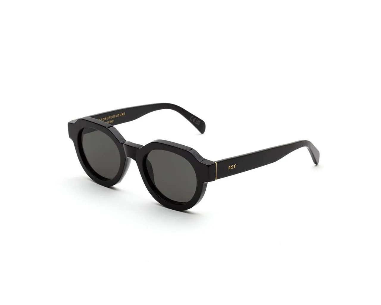 Retrosuperfuture NY2 Vostro black Occhiali da sole Acetato Nero Grigio Rotonda Normale - immagine 1