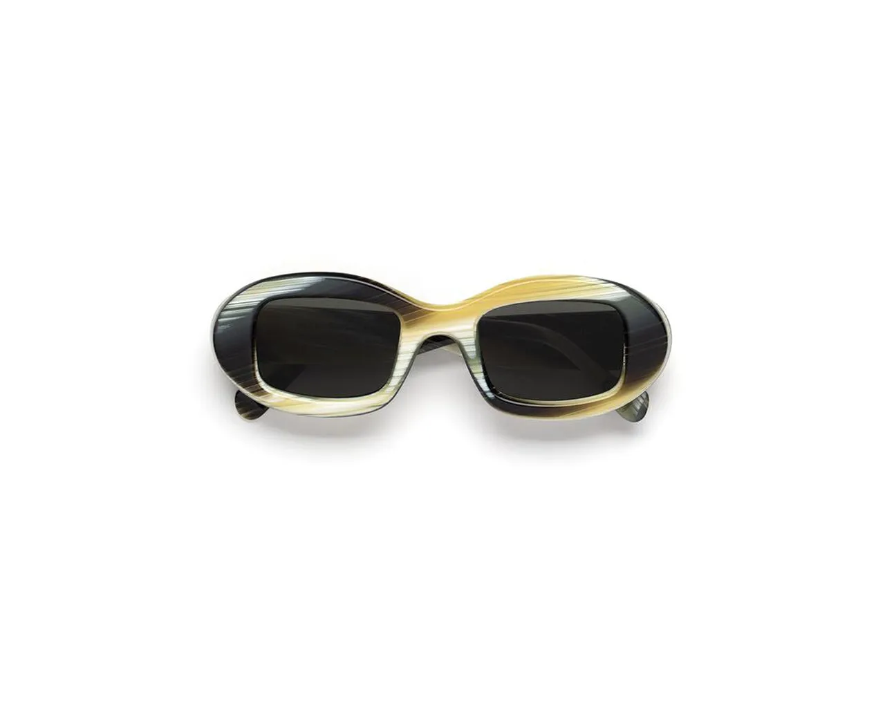 Retrosuperfuture 20P TUTTO CORNO Occhiali da sole Acetato Multi-colore Grigio Geometrica Normale - immagine 2