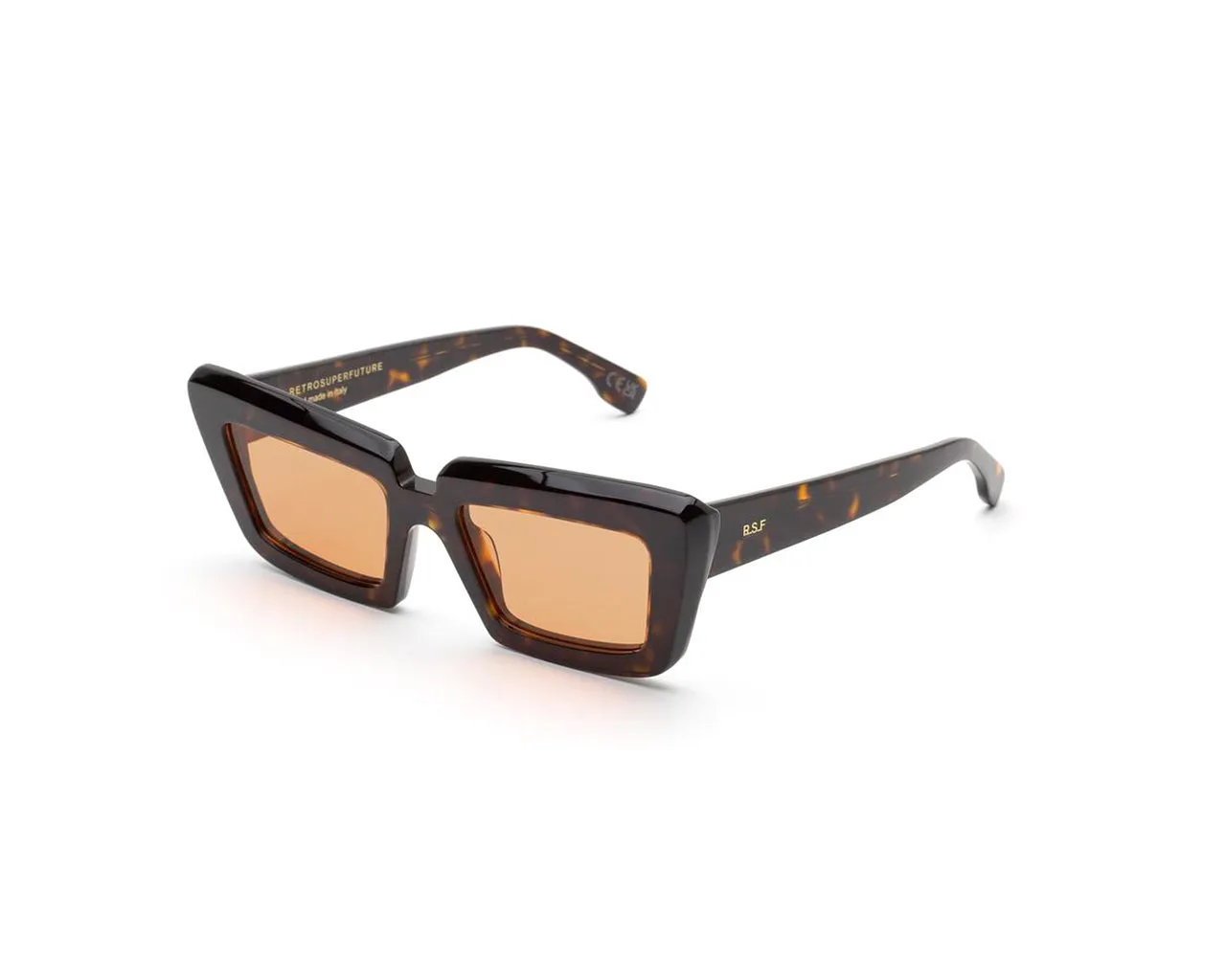 Retrosuperfuture 17M Coccodrillo meteorite Occhiali da sole Acetato Havana Marrone Squadrata Normale - immagine 1