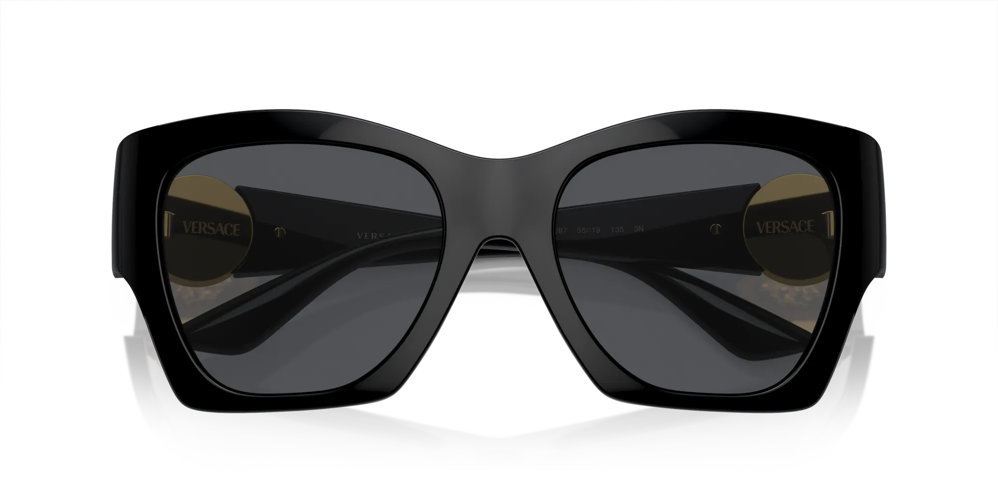Versace VE4452 GB1/87 Occhiali da sole Iniettato Nero Grigio Geometrica Normale - immagine 2