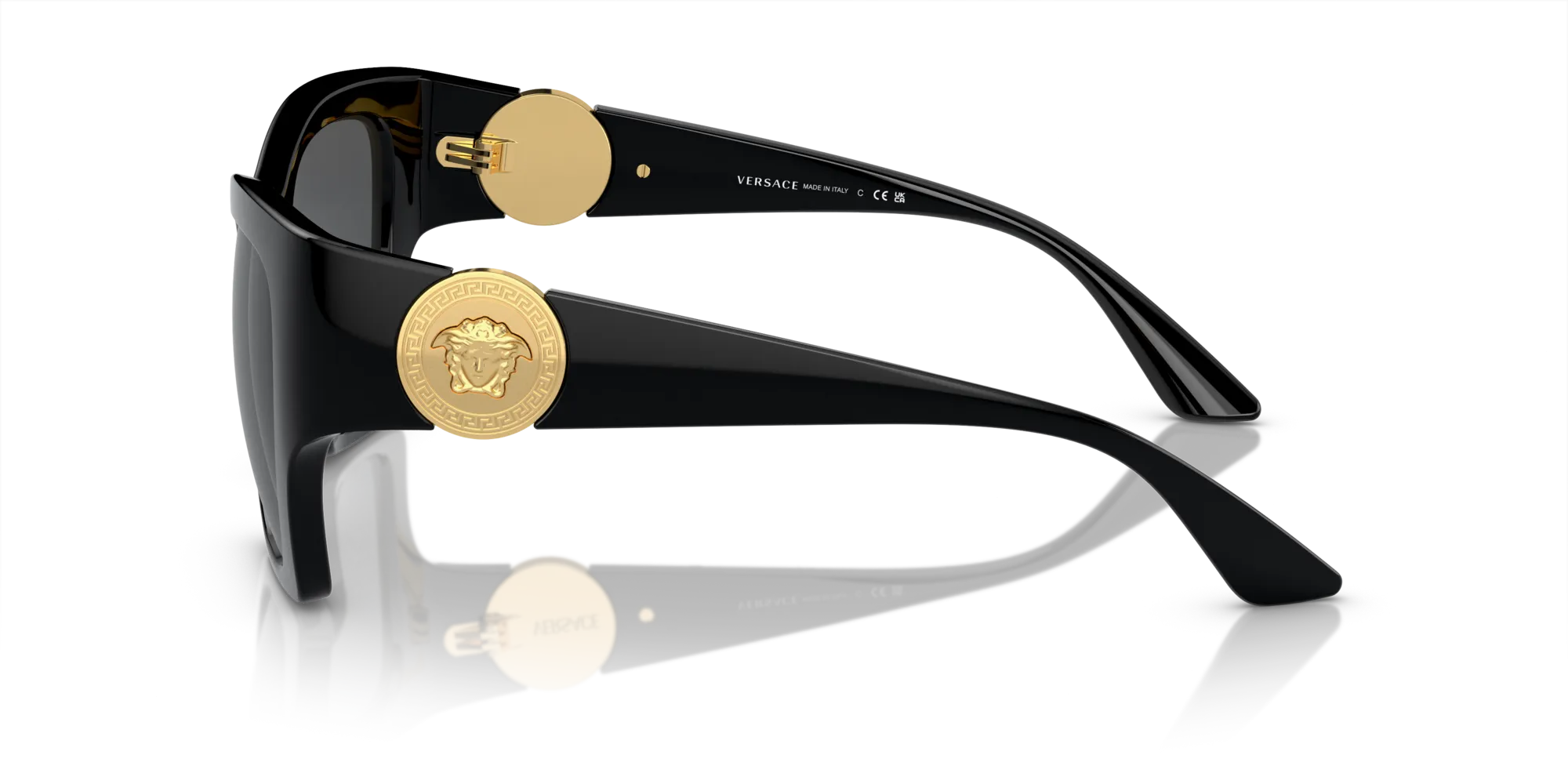 Versace VE4452 GB1/87 Occhiali da sole Iniettato Nero Grigio Geometrica Normale - immagine 4