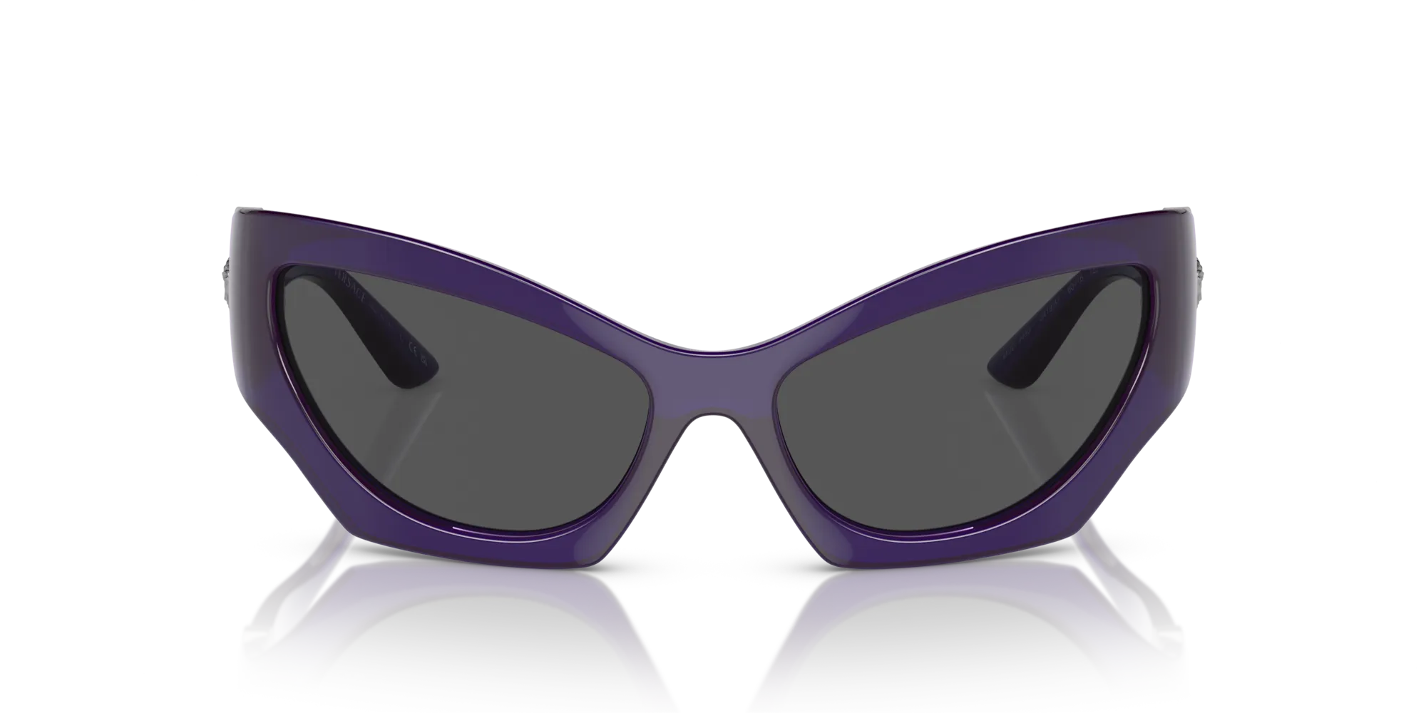 Versace VE4450 541987 Occhiali da sole Iniettato Viola Grigio Cat Eye Normale - immagine 3