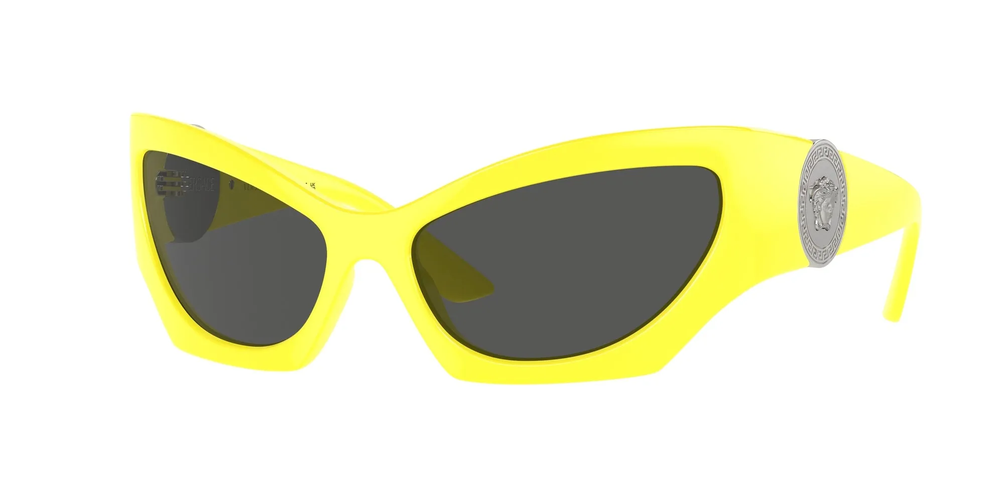 Versace VE4450 541887 Occhiali da sole Iniettato Giallo Grigio Cat Eye Normale - immagine 1