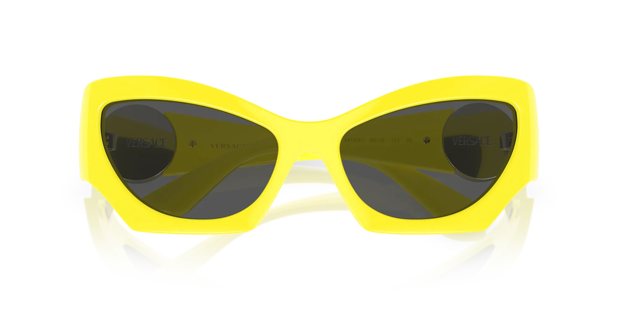 Versace VE4450 541887 Occhiali da sole Iniettato Giallo Grigio Cat Eye Normale - immagine 2