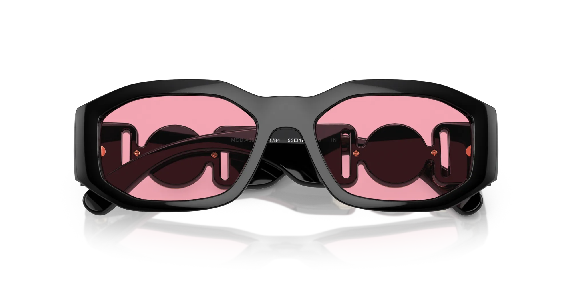 Versace VE4361 GB1/84 Occhiali da sole Nylon Nero Rosa Geometrica Normale - immagine 2