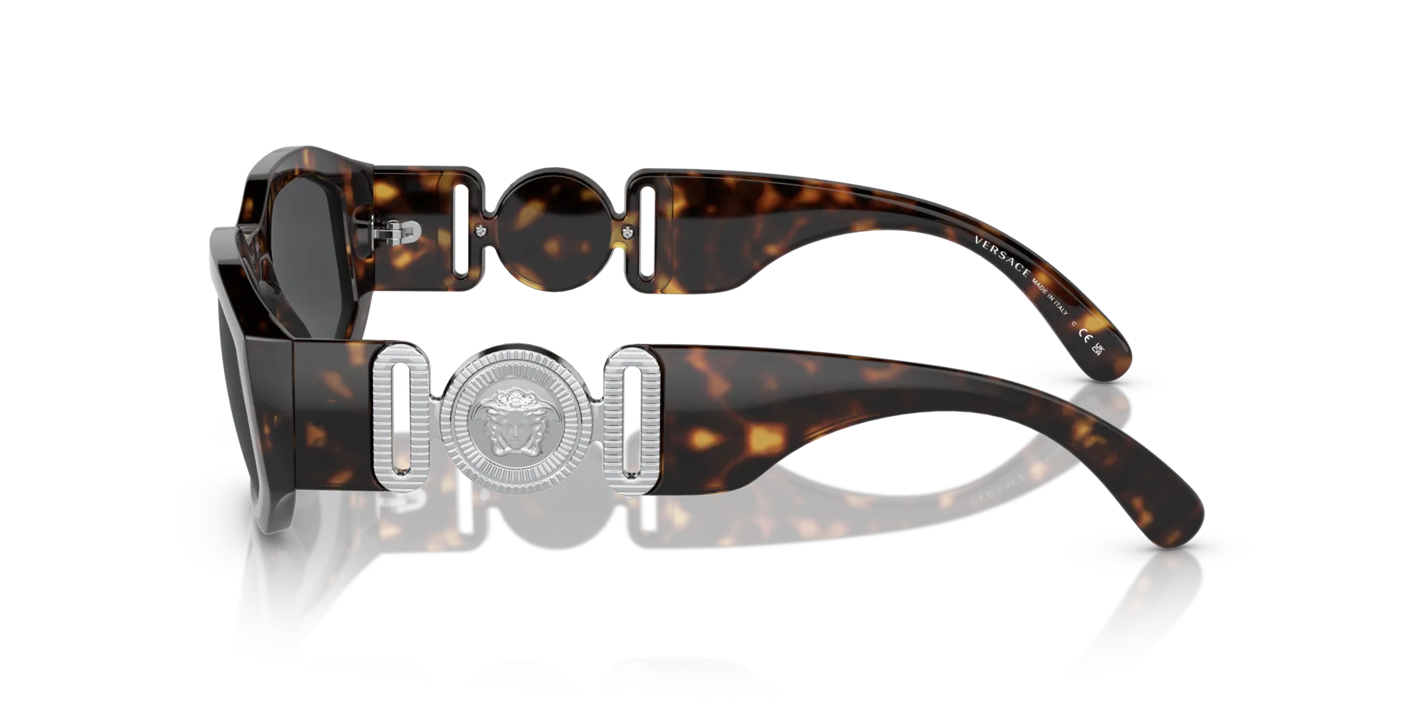 Versace VE4361 542387 Occhiali da sole Nylon Tartaruga Grigio Geometrica Normale - immagine 4