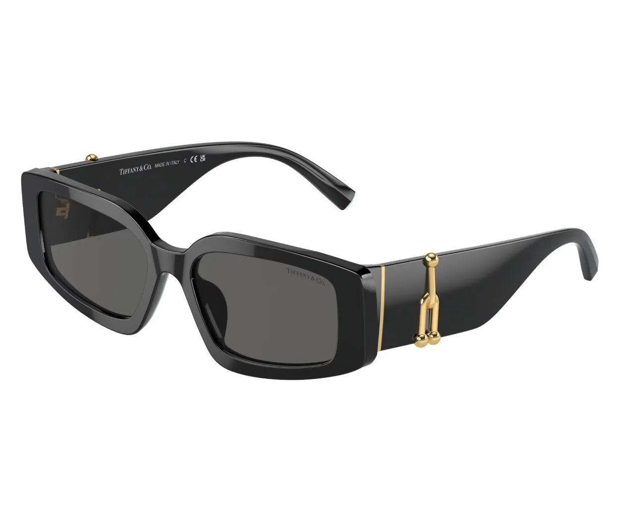 Tiffany TF4208U 8001S4 Occhiali da sole Acetato Nero Grigio Squadrata Normale - immagine 1