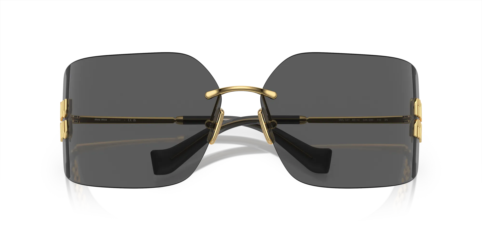 Miu Miu MU 54YS 5AK5S0 Occhiali da sole Metallo Oro Grigio Geometrica Normale - immagine 2