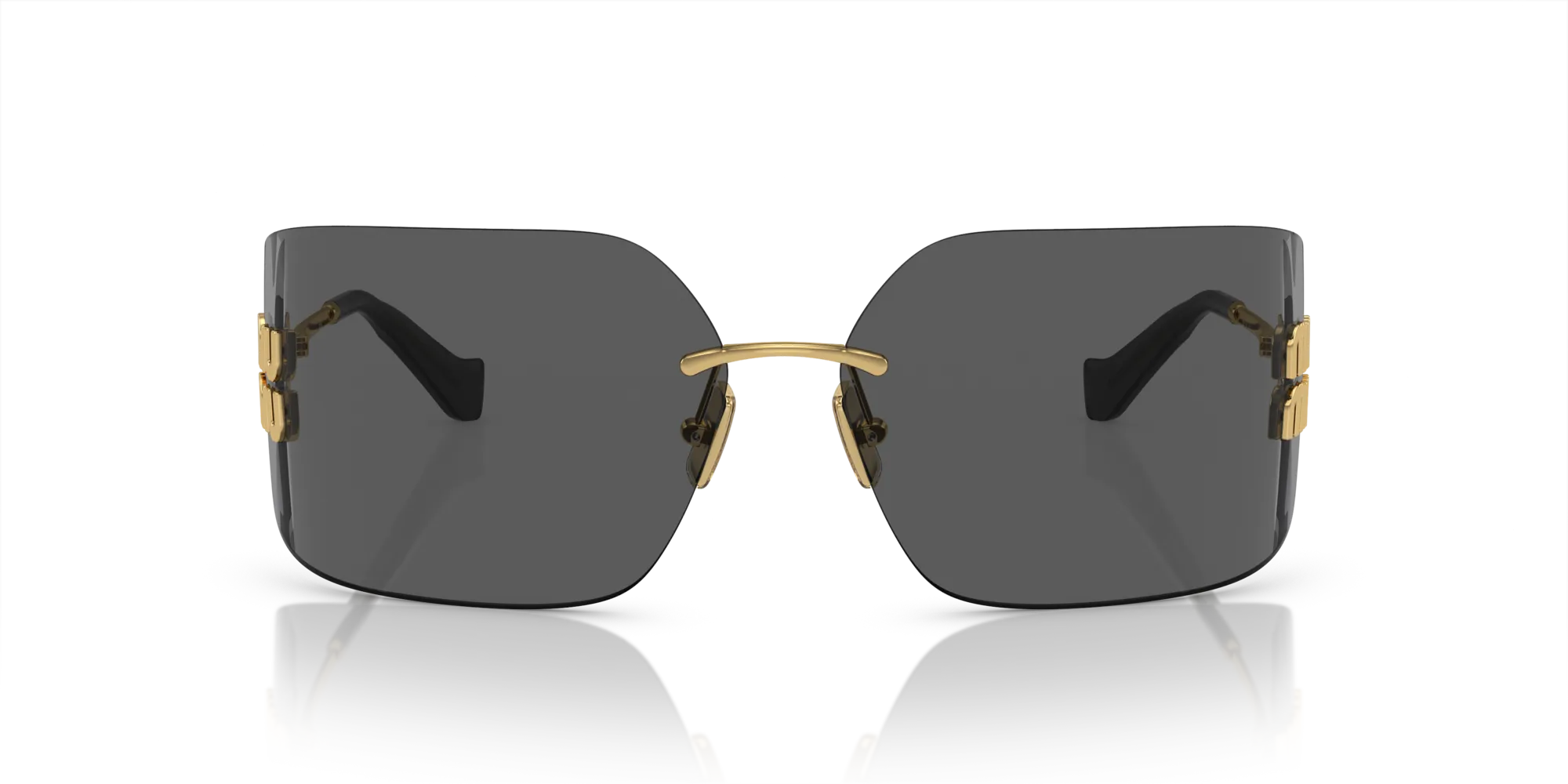 Miu Miu MU 54YS 5AK5S0 Occhiali da sole Metallo Oro Grigio Geometrica Normale - immagine 3