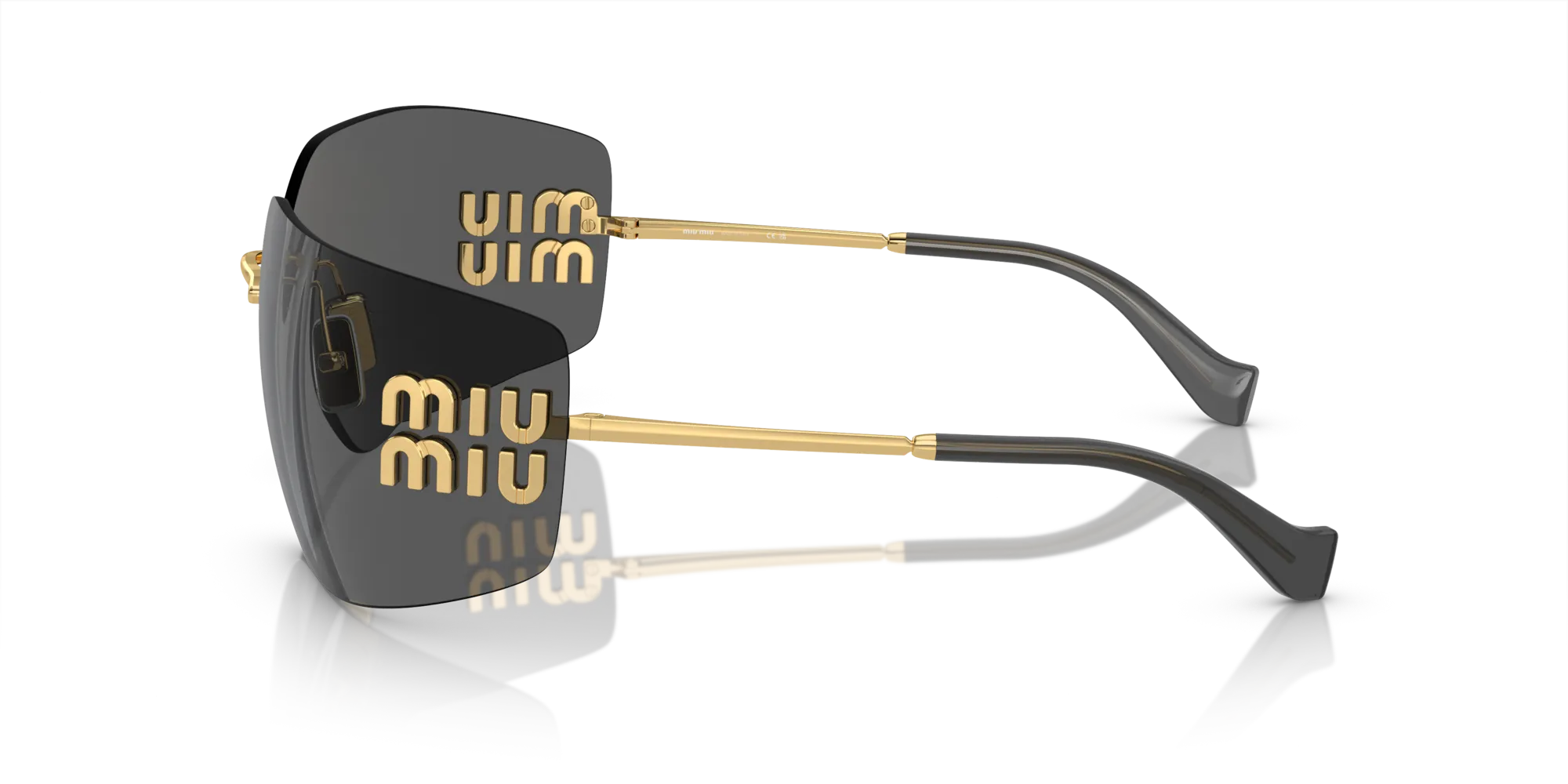 Miu Miu MU 54YS 5AK5S0 Occhiali da sole Metallo Oro Grigio Geometrica Normale - immagine 4