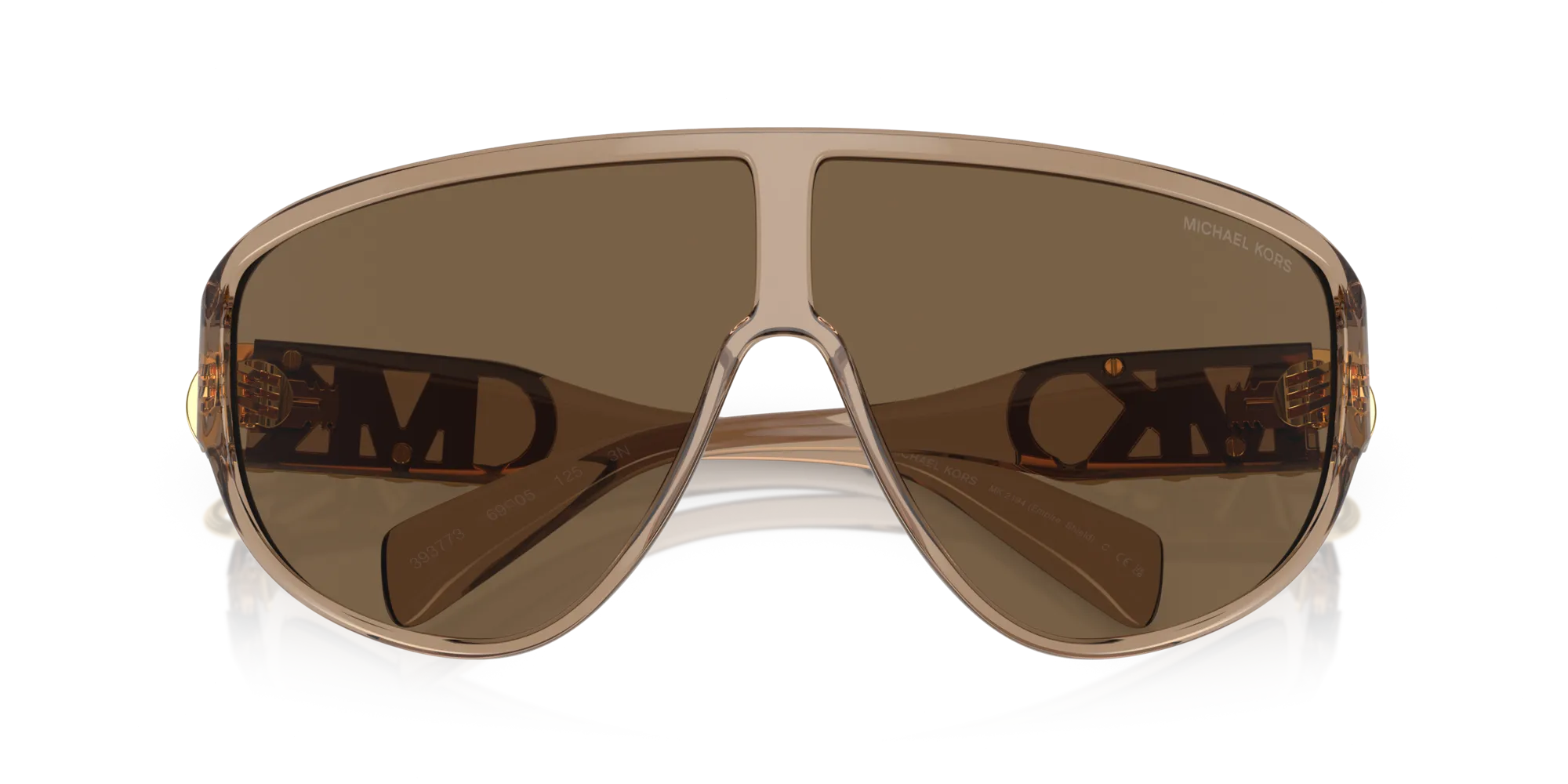 Michael Kors MK2194 EMPIRE SHIELD 393773 Occhiali da sole Iniettato Marrone Marrone Geometrica Normale - immagine 2