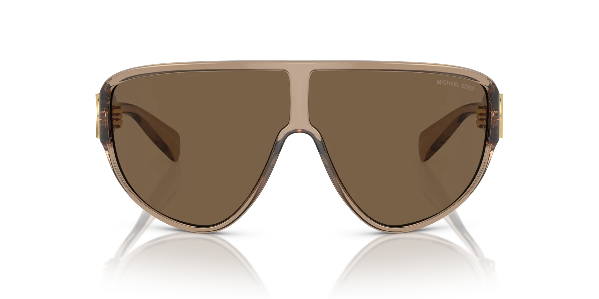 Michael Kors MK2194 EMPIRE SHIELD 393773 Occhiali da sole Iniettato Marrone Marrone Geometrica Normale - immagine 3