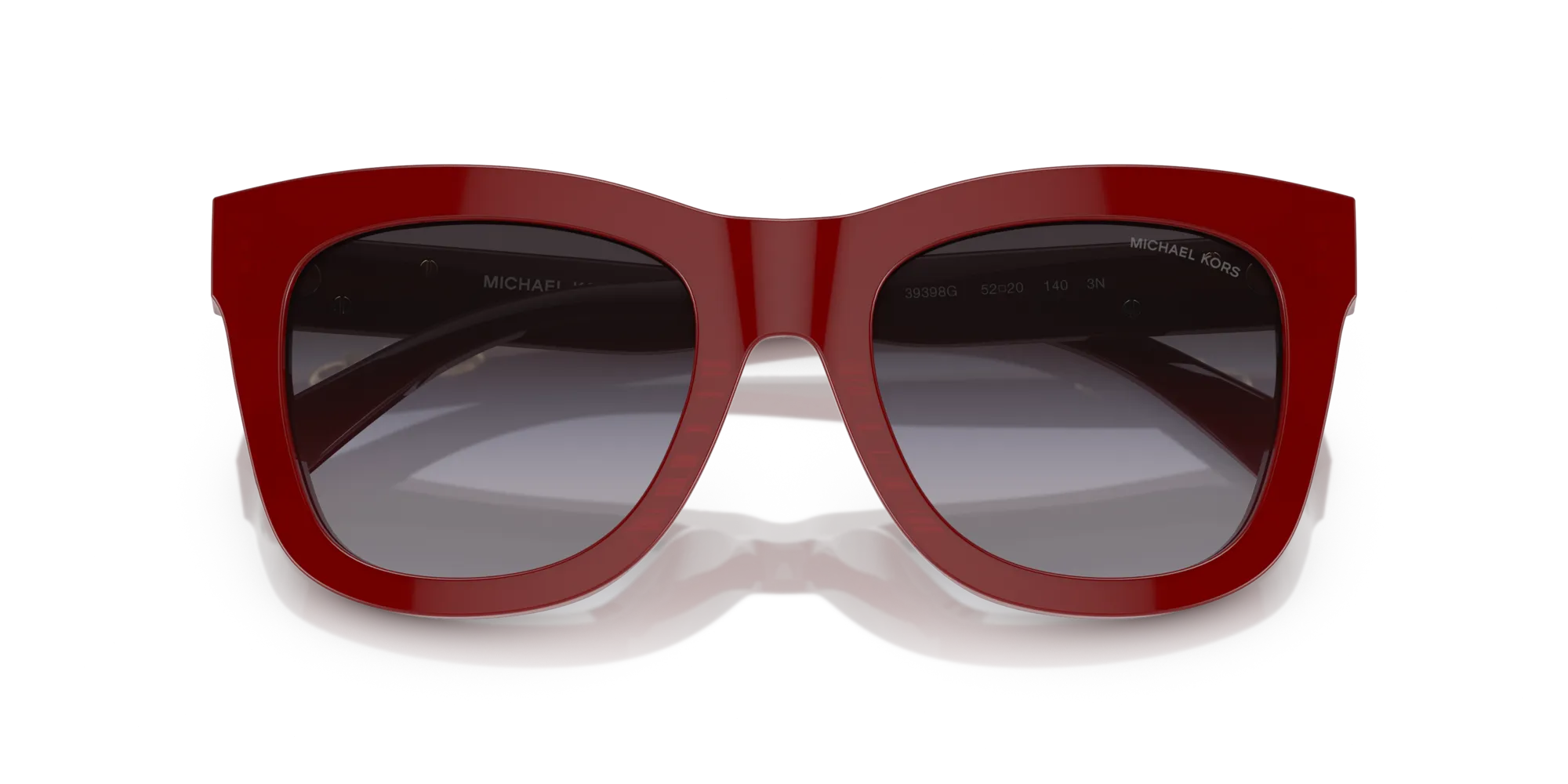 Michael Kors MK2193U EMPIRE SQUARE 4 39398G Occhiali da sole Acetato Rosso Marrone Squadrata Normale Sfumato - immagine 2