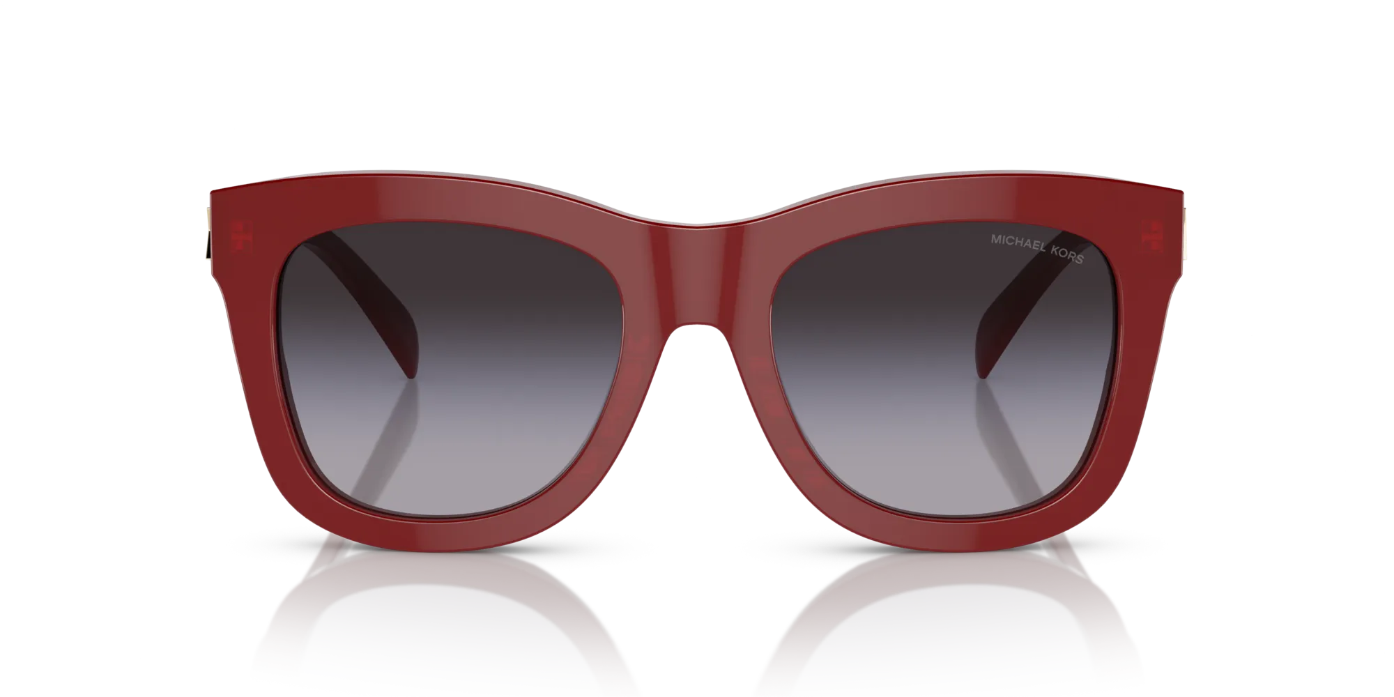 Michael Kors MK2193U EMPIRE SQUARE 4 39398G Occhiali da sole Acetato Rosso Marrone Squadrata Normale Sfumato - immagine 3