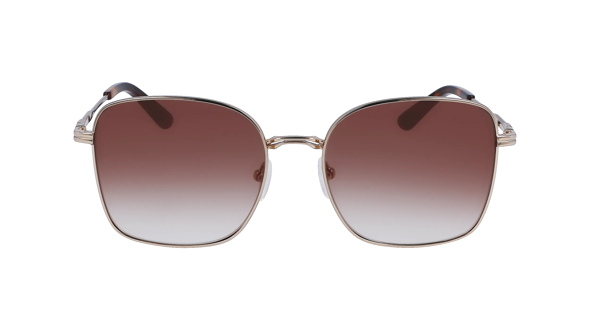 Calvin Klein CK23100S 717 Occhiali da sole Metallo Oro Marrone Squadrata Normale Normale - immagine 3