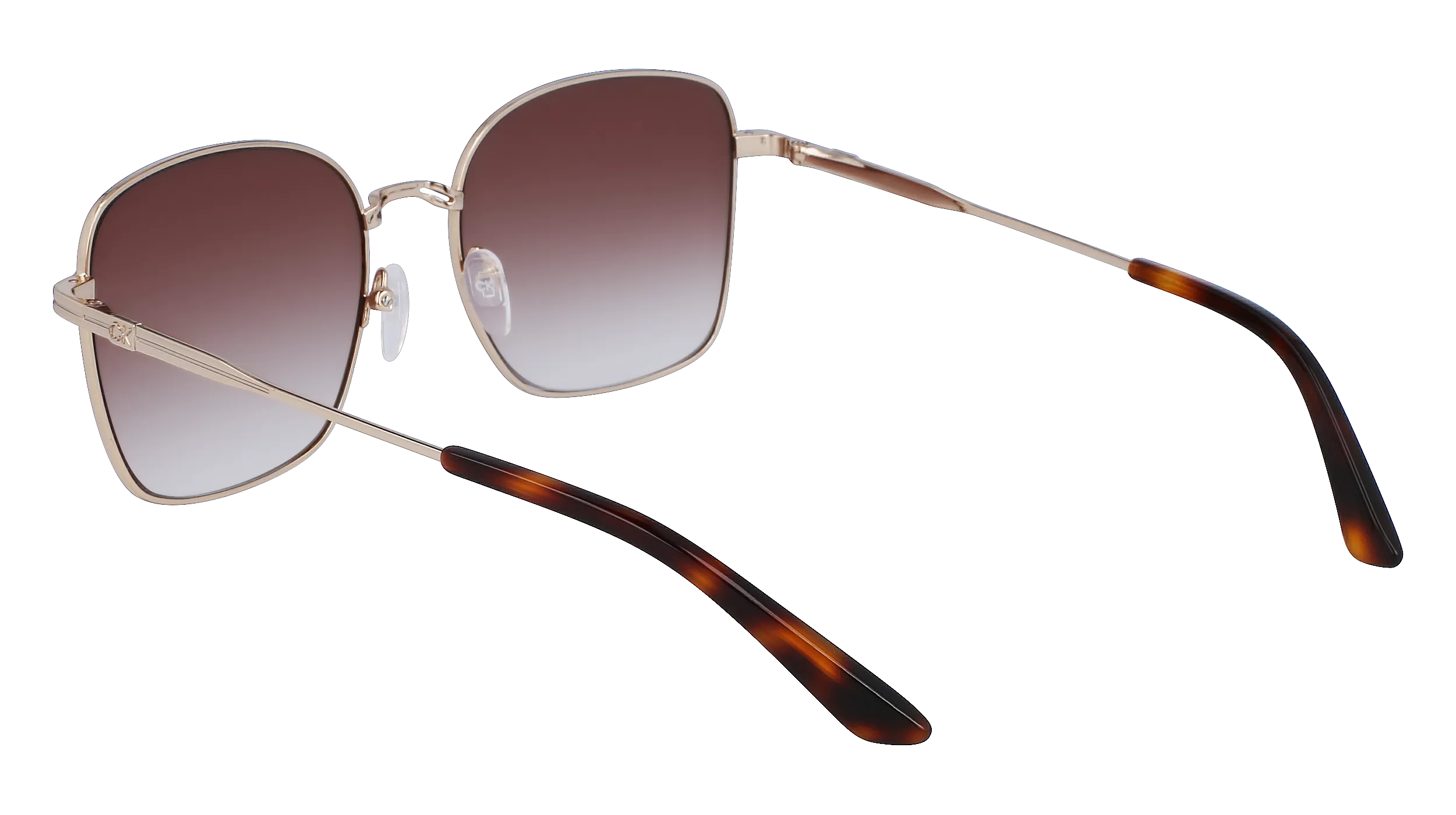 Calvin Klein CK23100S 717 Occhiali da sole Metallo Oro Marrone Squadrata Normale Normale - immagine 4