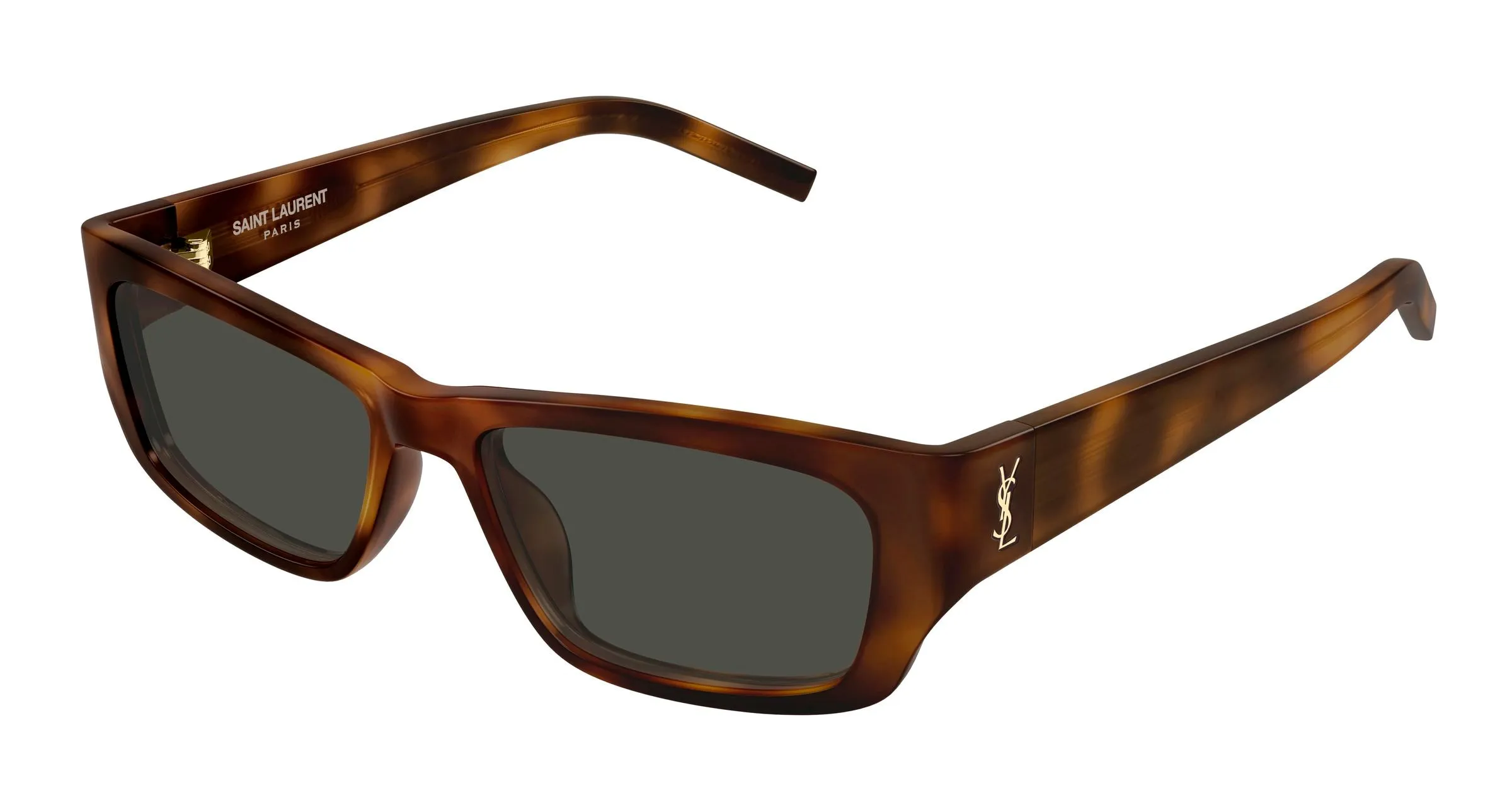 SAINT LAURENT SL M182/F JAZZ 003 Occhiali da sole Acetato Havana Grigio Squadrata - immagine 1