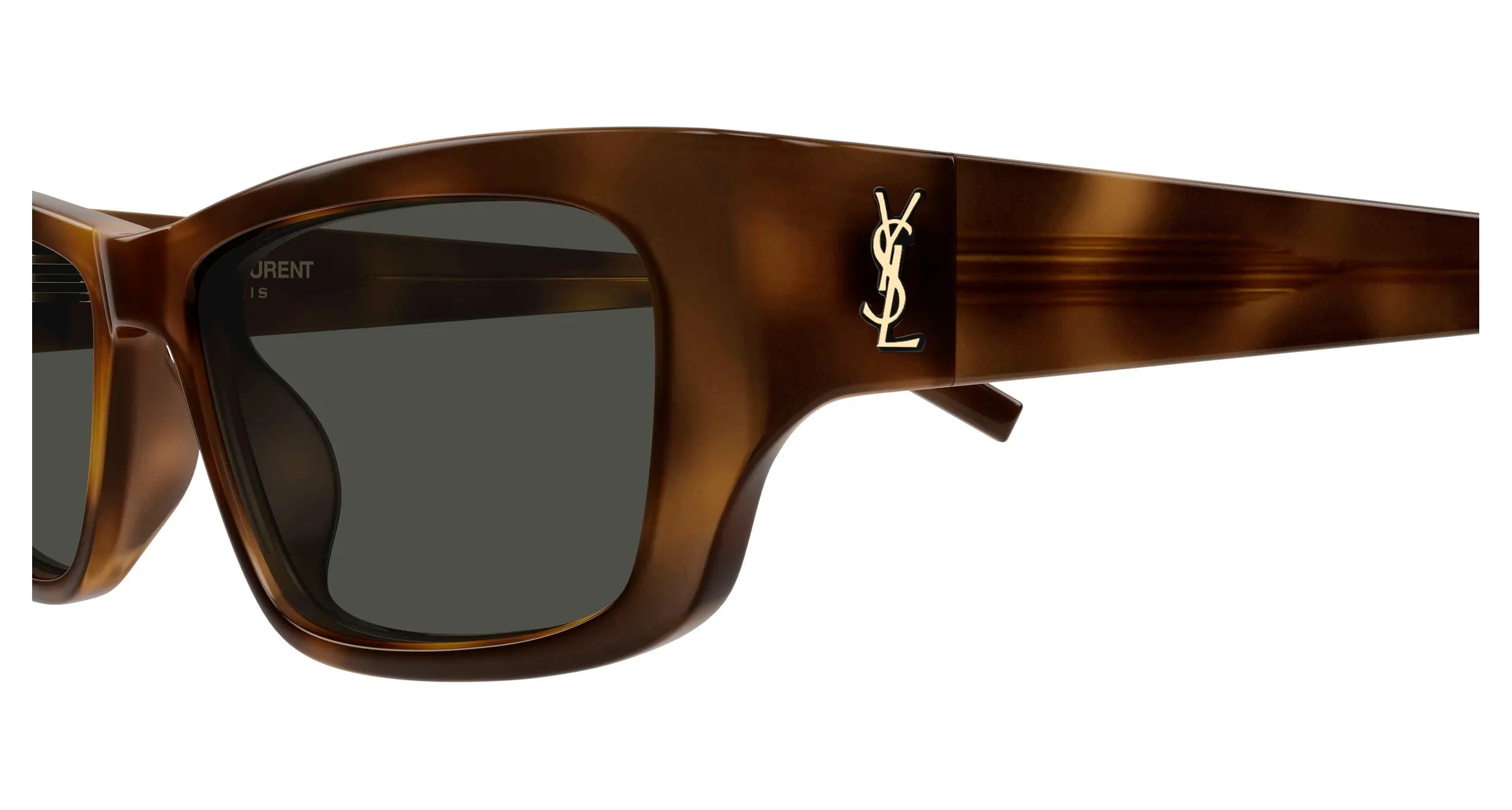 SAINT LAURENT SL M182/F JAZZ 003 Occhiali da sole Acetato Havana Grigio Squadrata - immagine 3