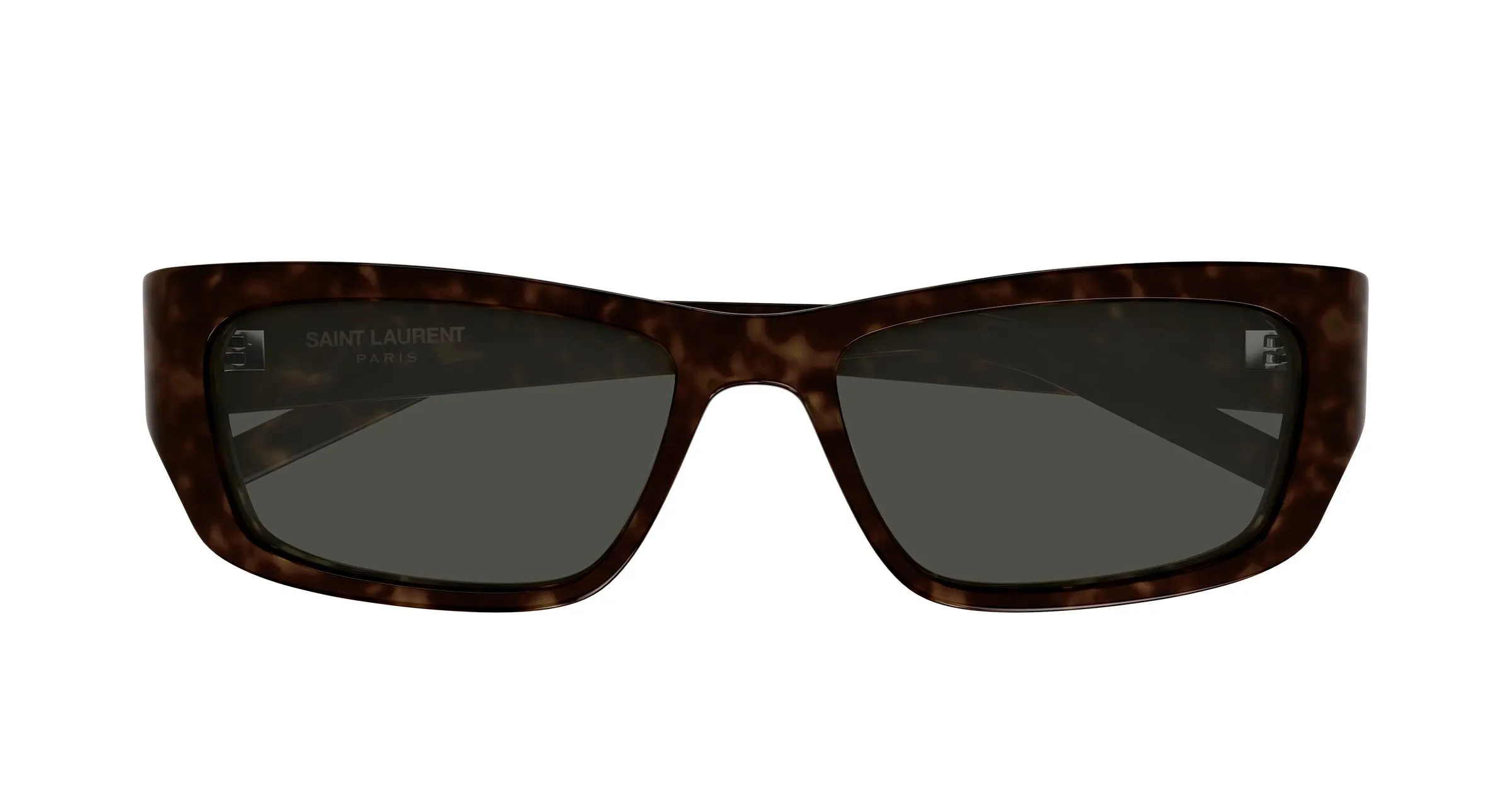 SAINT LAURENT SL M182/F JAZZ 002 Occhiali da sole Acetato Havana Grigio Squadrata - immagine 2