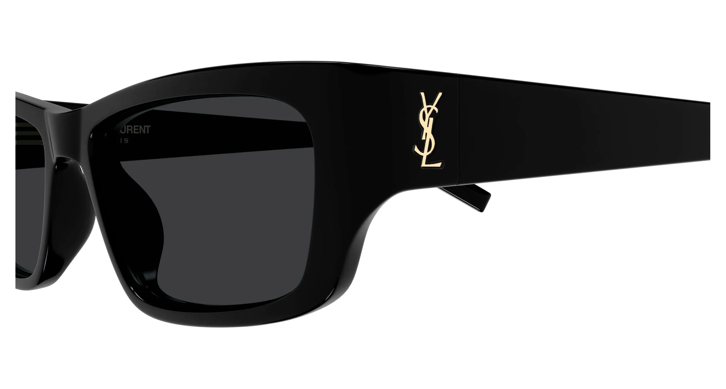 SAINT LAURENT SL M182/F JAZZ 001 Occhiali da sole Acetato Nero Nero Squadrata - immagine 3