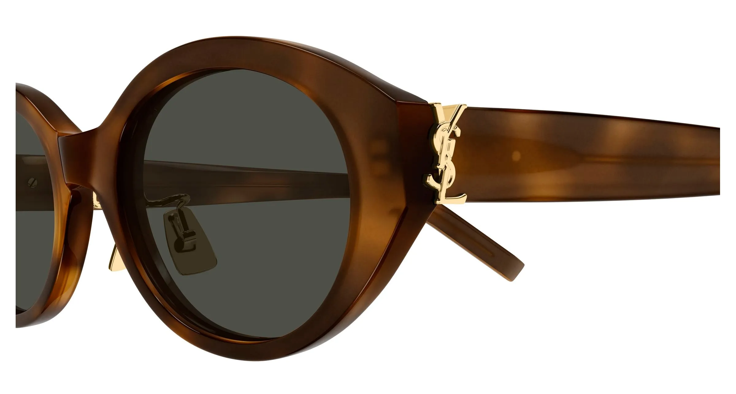 SAINT LAURENT SL M181/J 003 Occhiali da sole Acetato Havana Grigio Rotonda - immagine 3