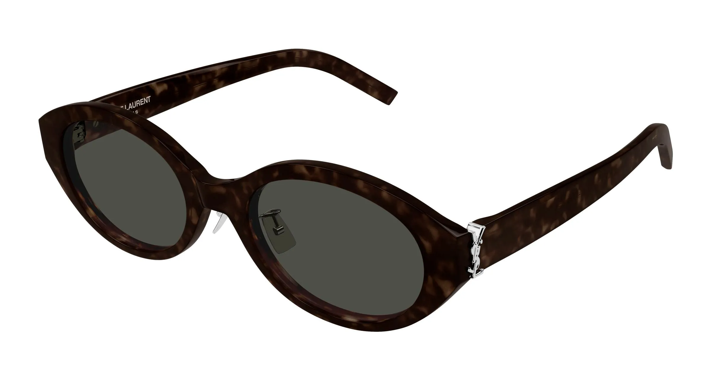 SAINT LAURENT SL M181/J 002 Occhiali da sole Acetato Havana Grigio Rotonda - immagine 1