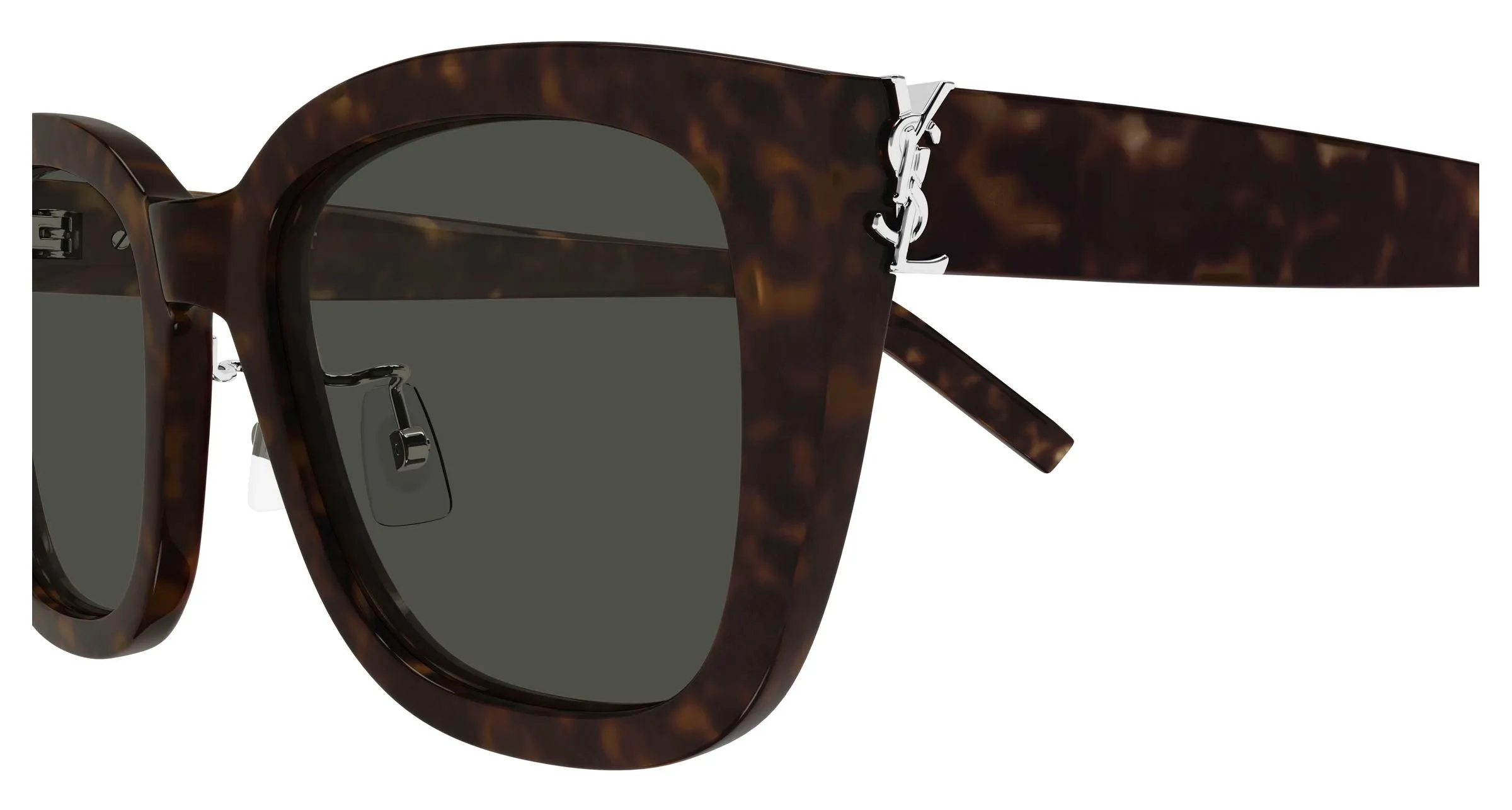 SAINT LAURENT SL M176/K 002 Occhiali da sole Acetato Havana Grigio Cat Eye - immagine 3
