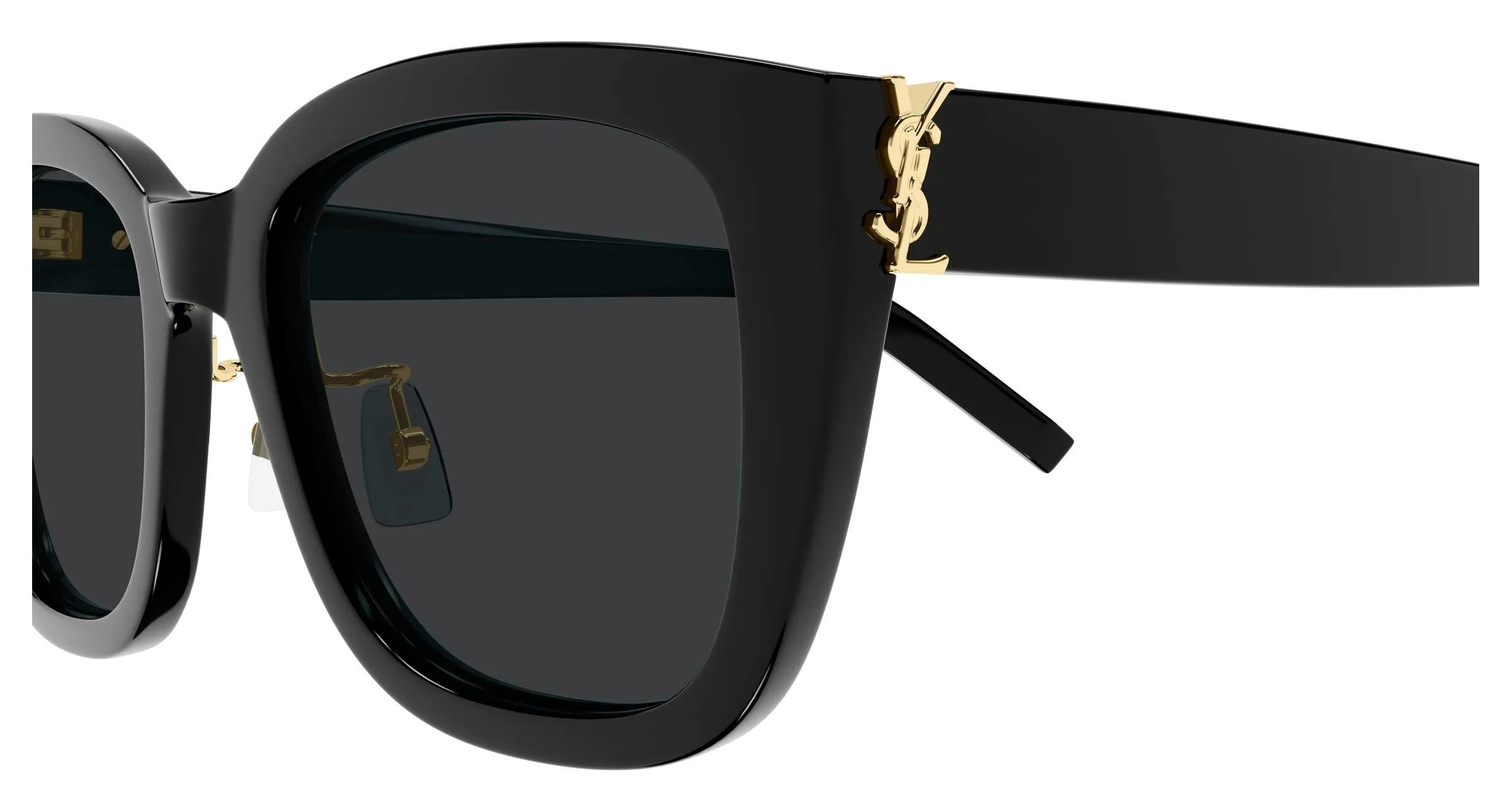 SAINT LAURENT SL M176/K 001 Occhiali da sole Acetato Nero Nero Cat Eye - immagine 3