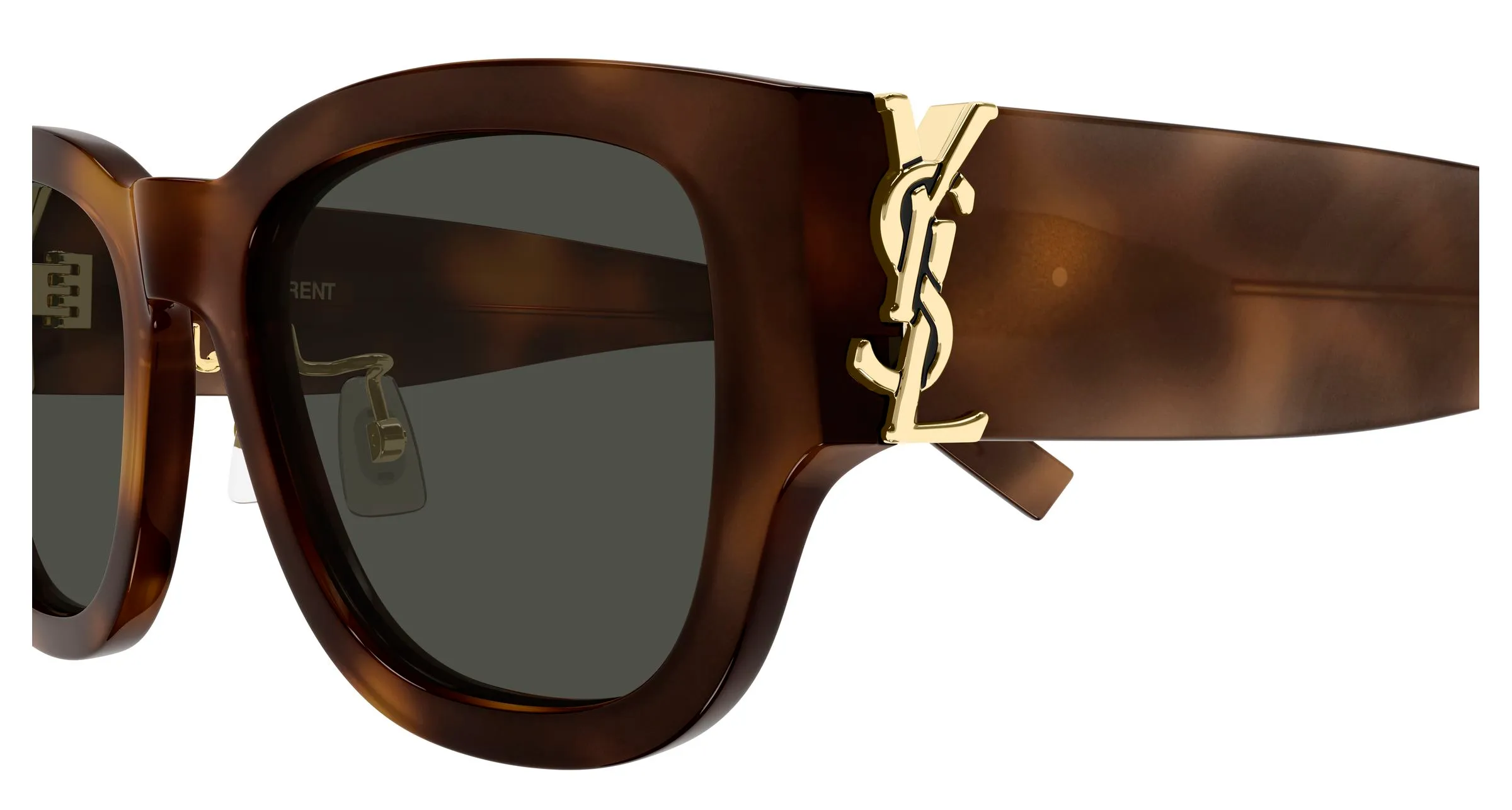 SAINT LAURENT SL M174/F 003 Occhiali da sole Acetato Havana Grigio Cat Eye - immagine 3