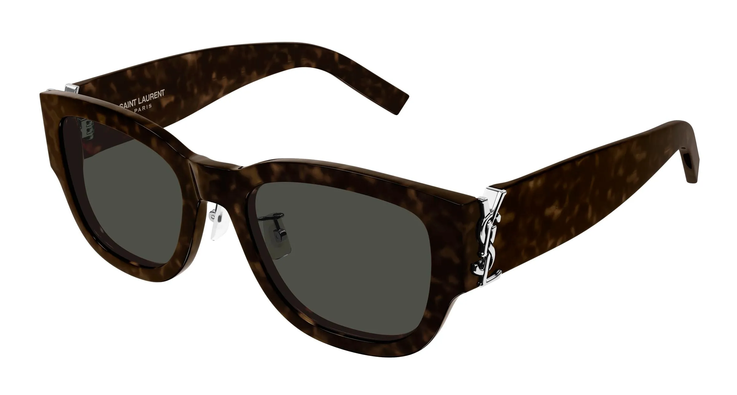 SAINT LAURENT SL M174/F 002 Occhiali da sole Acetato Havana Grigio Cat Eye - immagine 1