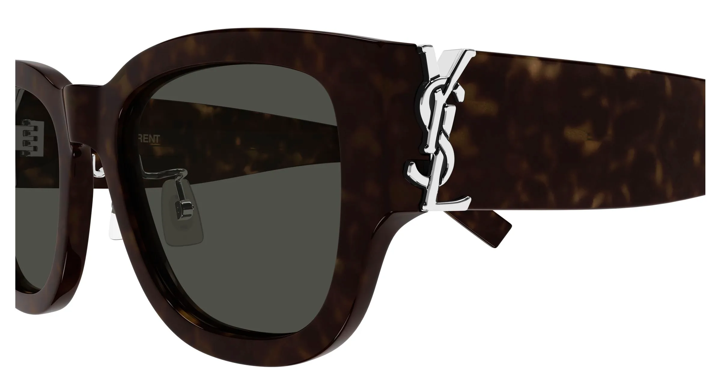 SAINT LAURENT SL M174/F 002 Occhiali da sole Acetato Havana Grigio Cat Eye - immagine 3