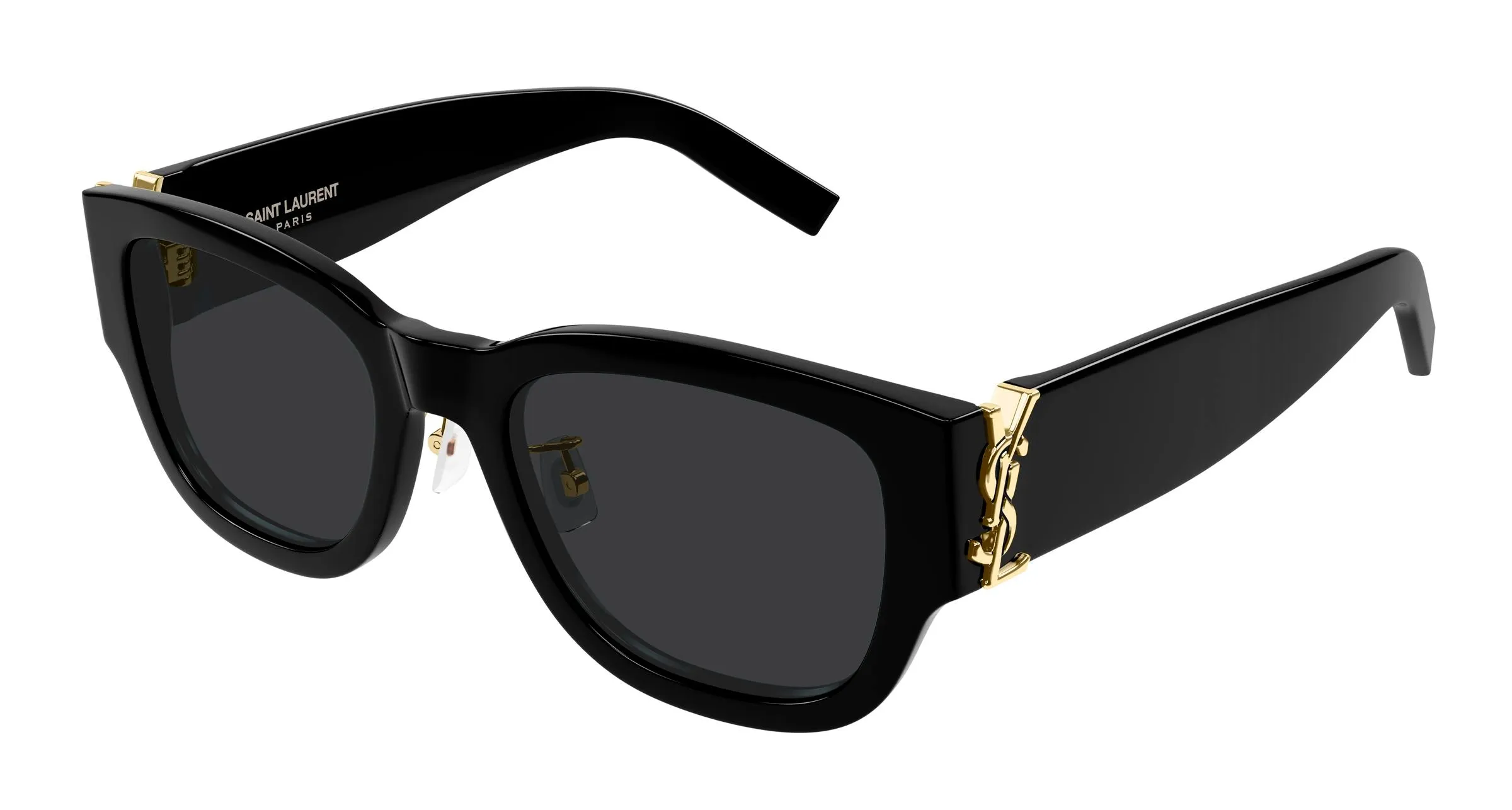 SAINT LAURENT SL M174/F 001 Occhiali da sole Acetato Nero Nero Cat Eye - immagine 1
