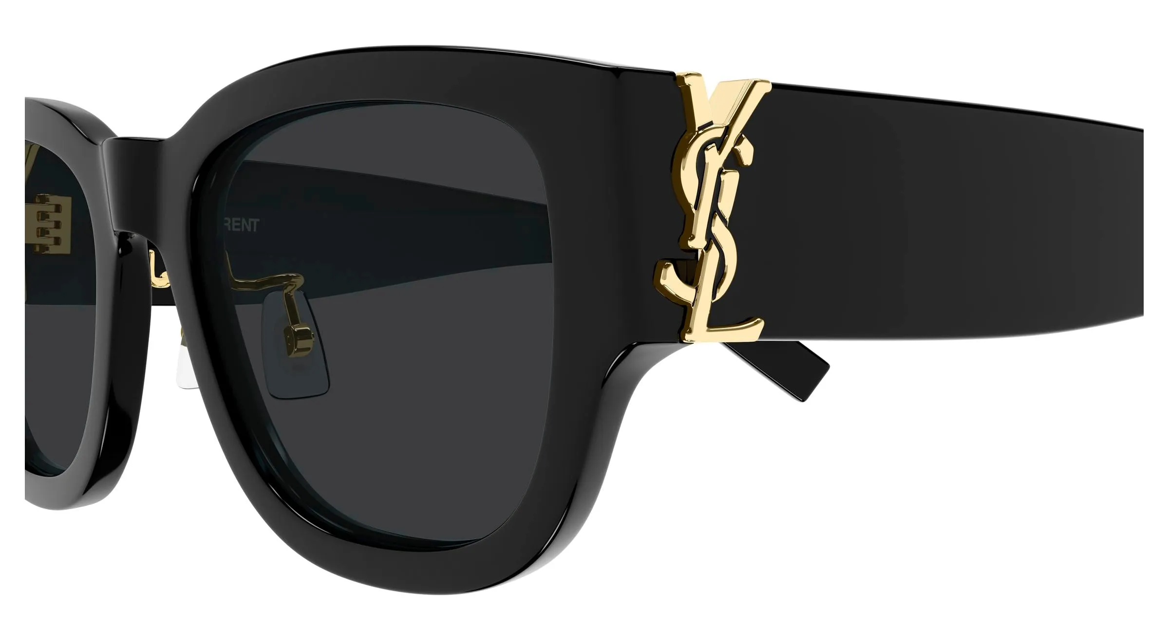 SAINT LAURENT SL M174/F 001 Occhiali da sole Acetato Nero Nero Cat Eye - immagine 3