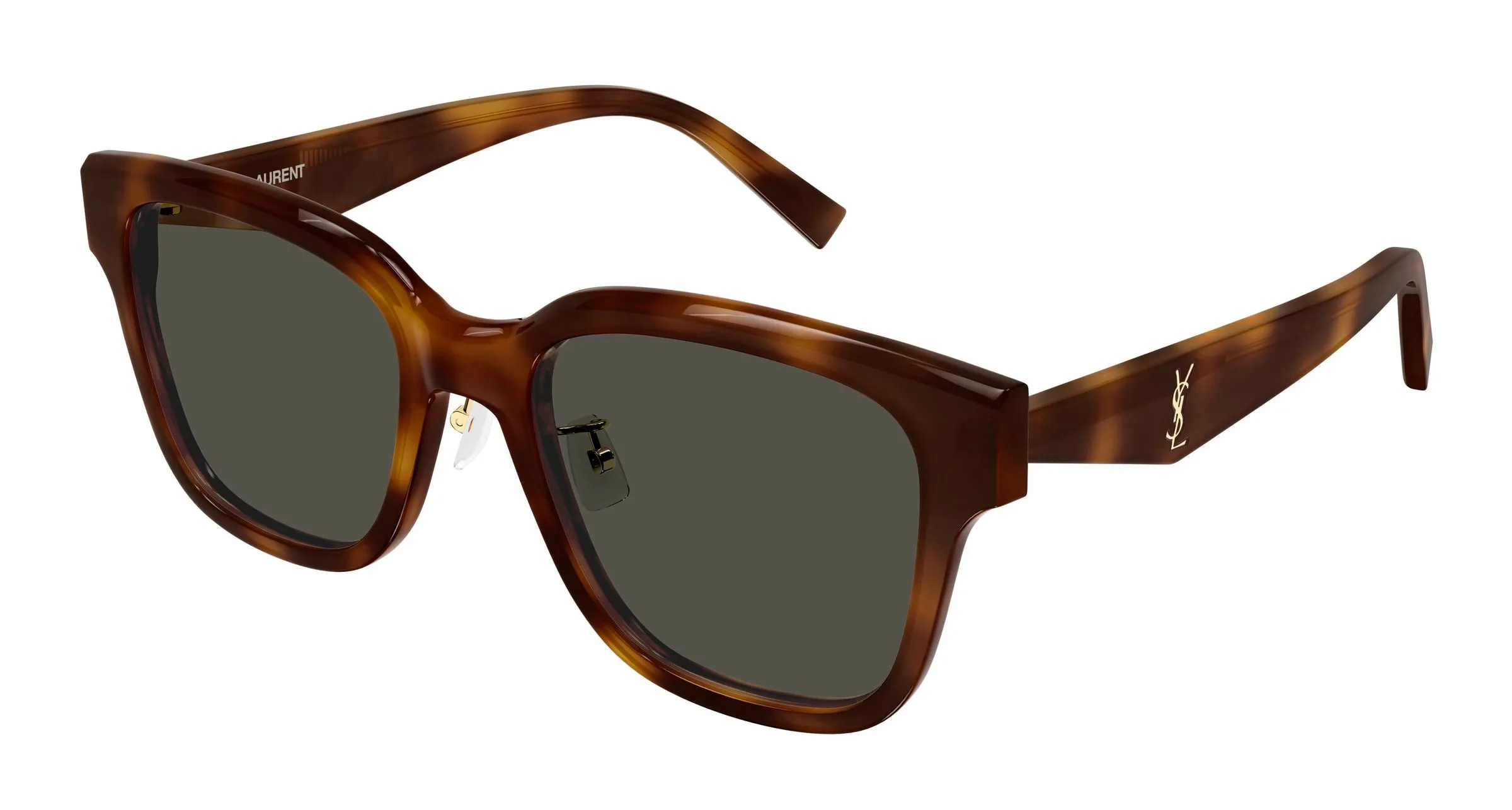 SAINT LAURENT SL M173/K 003 Occhiali da sole Acetato Havana Grigio Geometrica - immagine 1