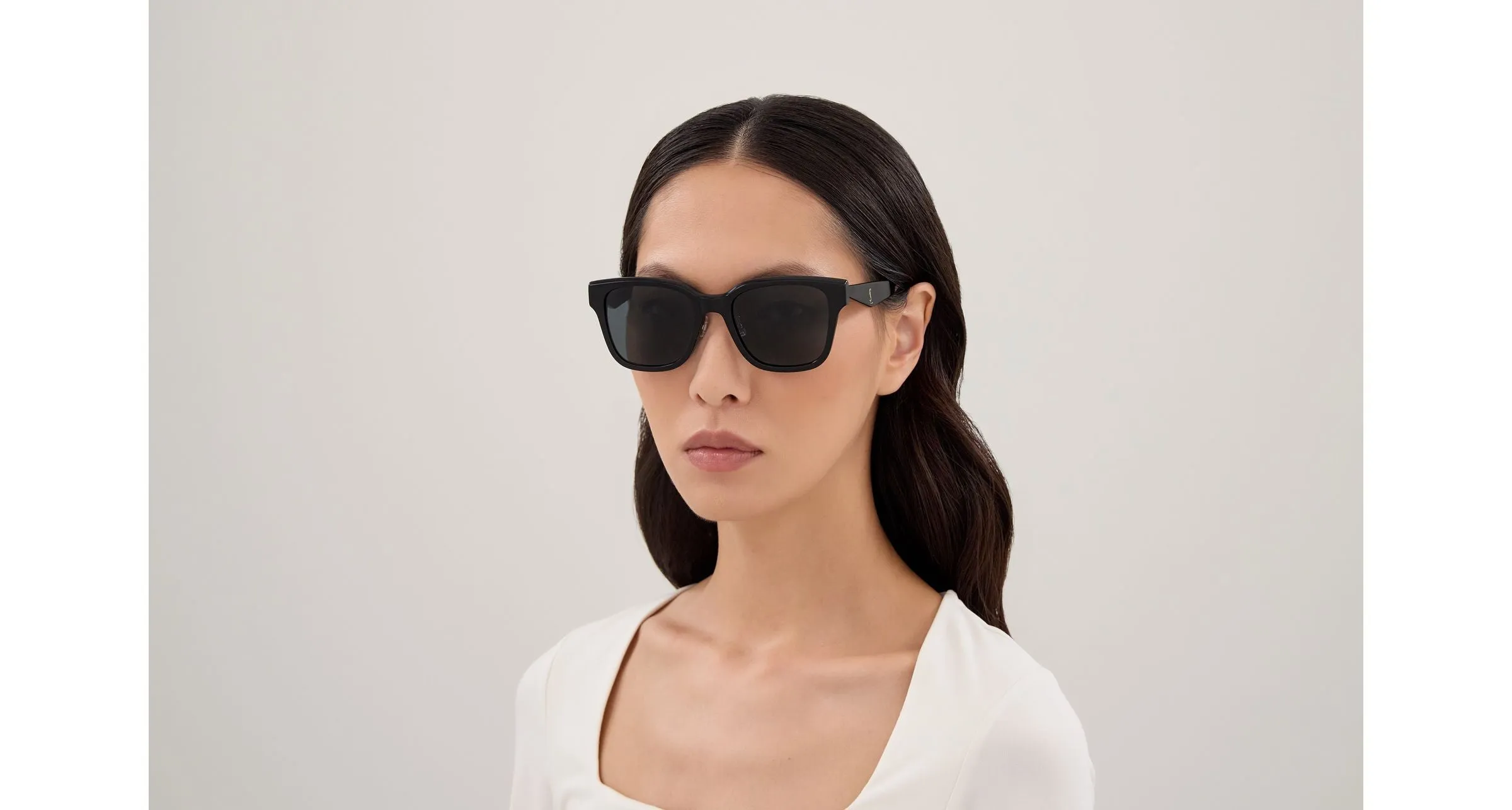 SAINT LAURENT SL M173/K 001 Occhiali da sole Acetato Nero Nero Geometrica - immagine 4