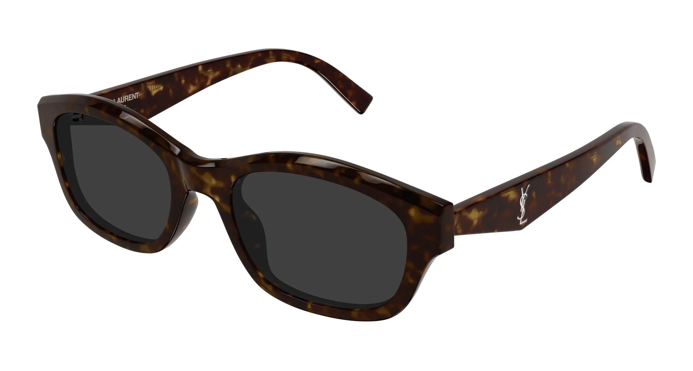 SAINT LAURENT SL M172/F 002 Occhiali da sole Acetato Havana Grigio Rotonda - immagine 1