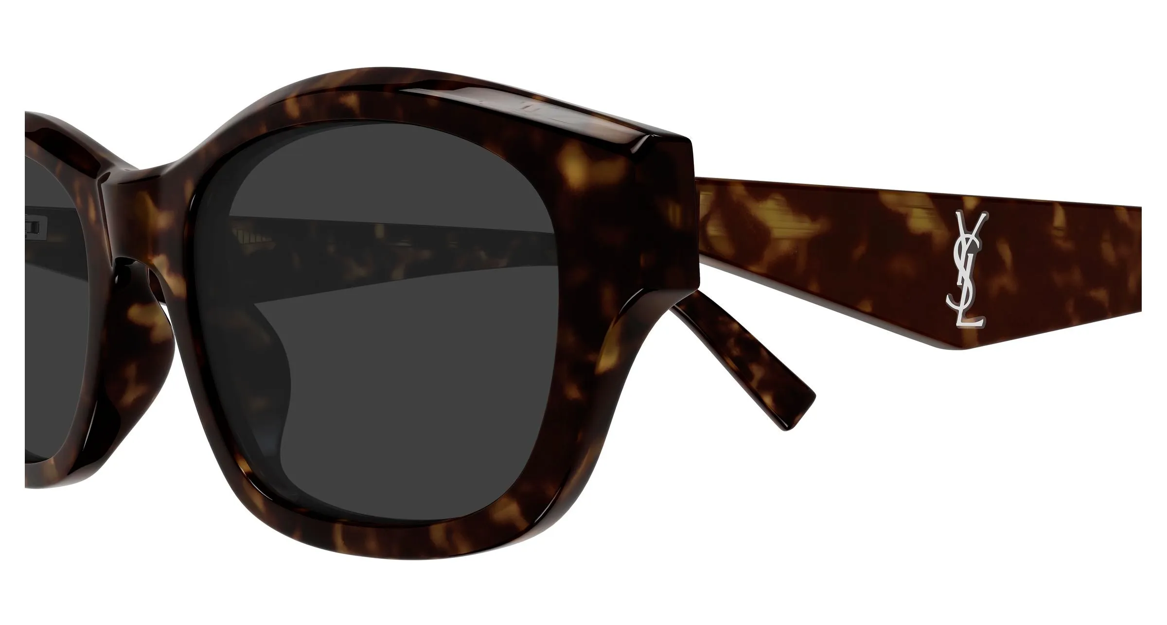 SAINT LAURENT SL M172/F 002 Occhiali da sole Acetato Havana Grigio Rotonda - immagine 3