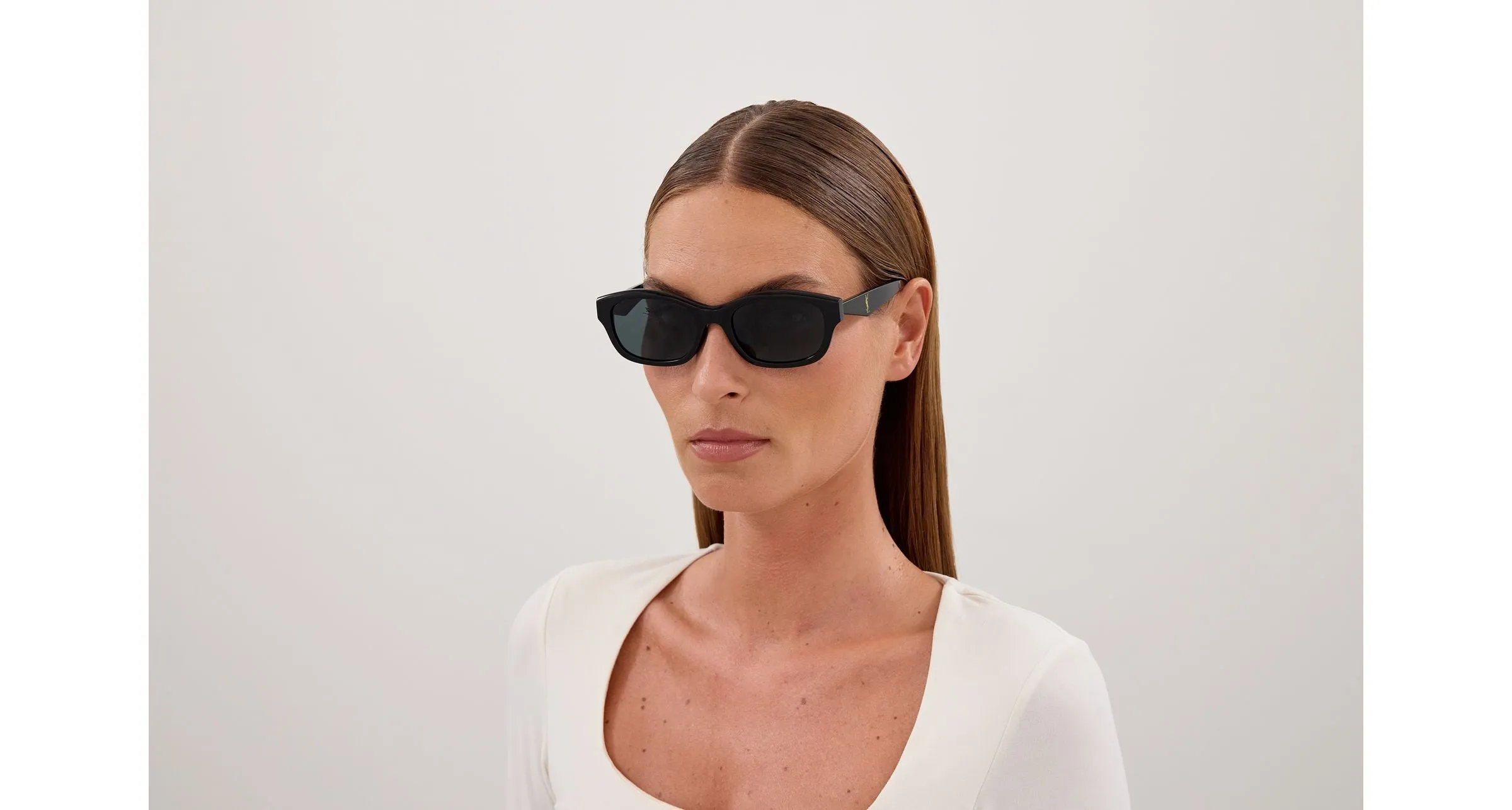 SAINT LAURENT SL M172/F 001 Occhiali da sole Acetato Nero Nero Rotonda - immagine 4
