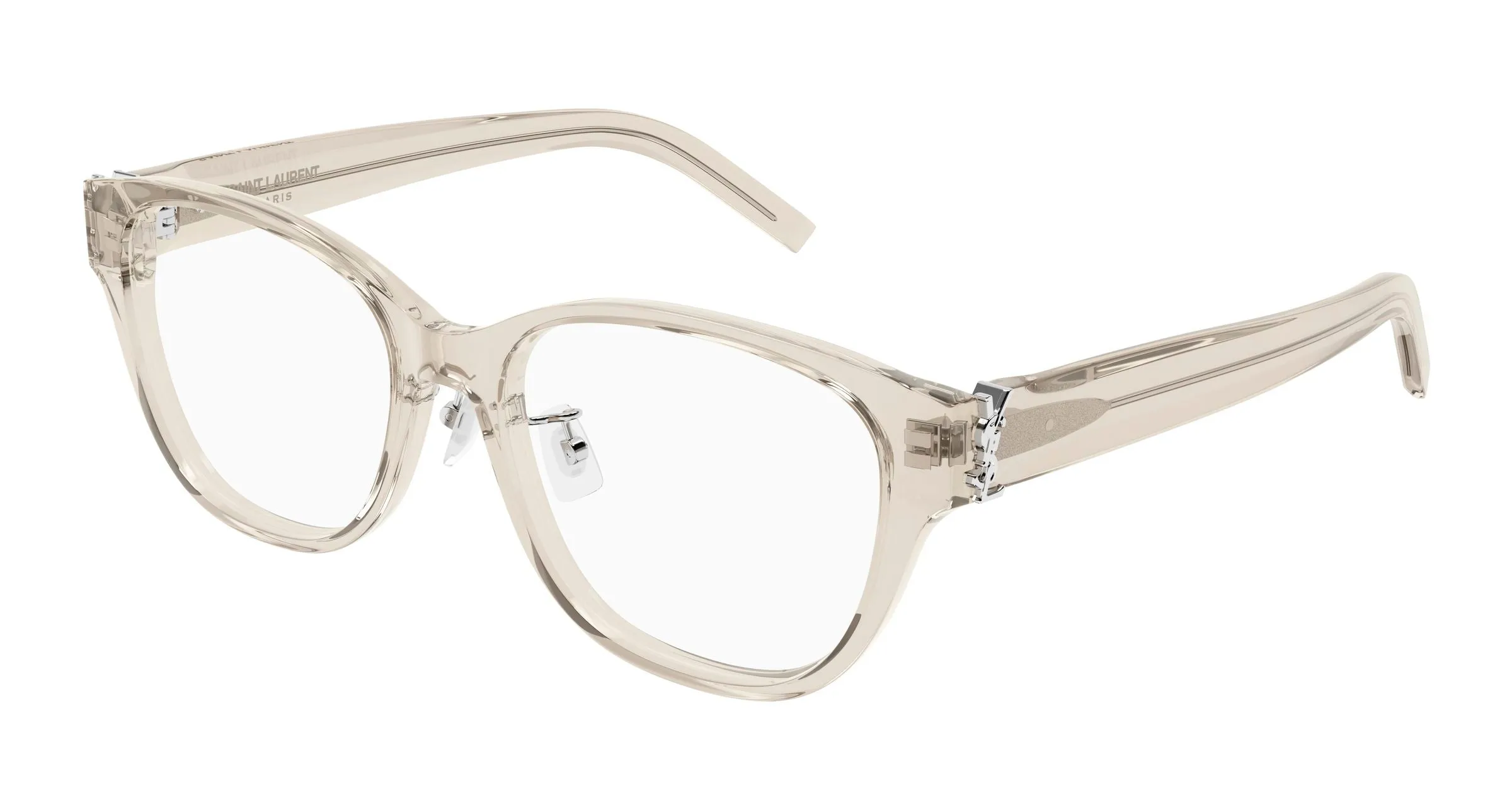 SAINT LAURENT SL M169/F 004 Montature da vista Acetato Beige Trasparente Cat Eye Antiriflesso - immagine 1