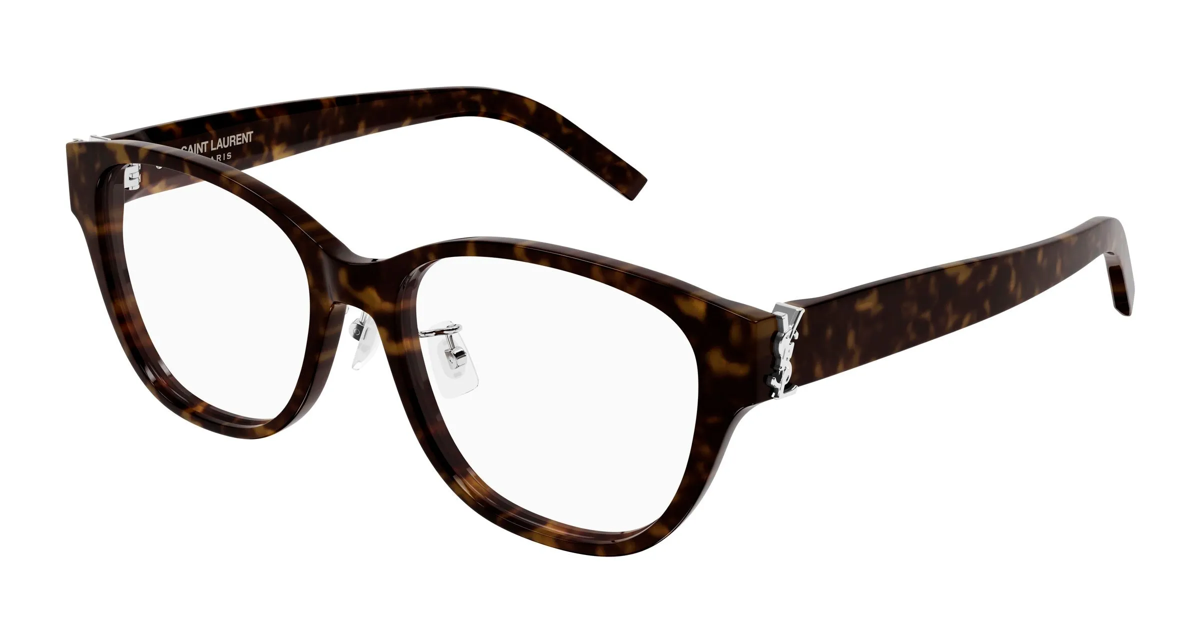 SAINT LAURENT SL M169/F 002 Montature da vista Acetato Havana Trasparente Cat Eye Antiriflesso - immagine 1