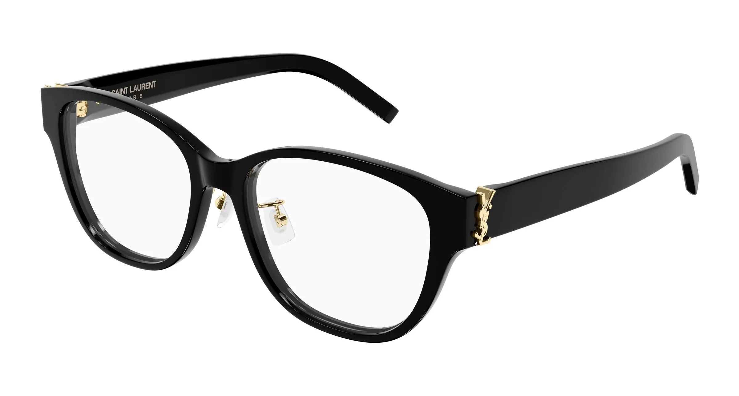 SAINT LAURENT SL M169/F 001 Montature da vista Acetato Nero Trasparente Cat Eye Antiriflesso - immagine 1