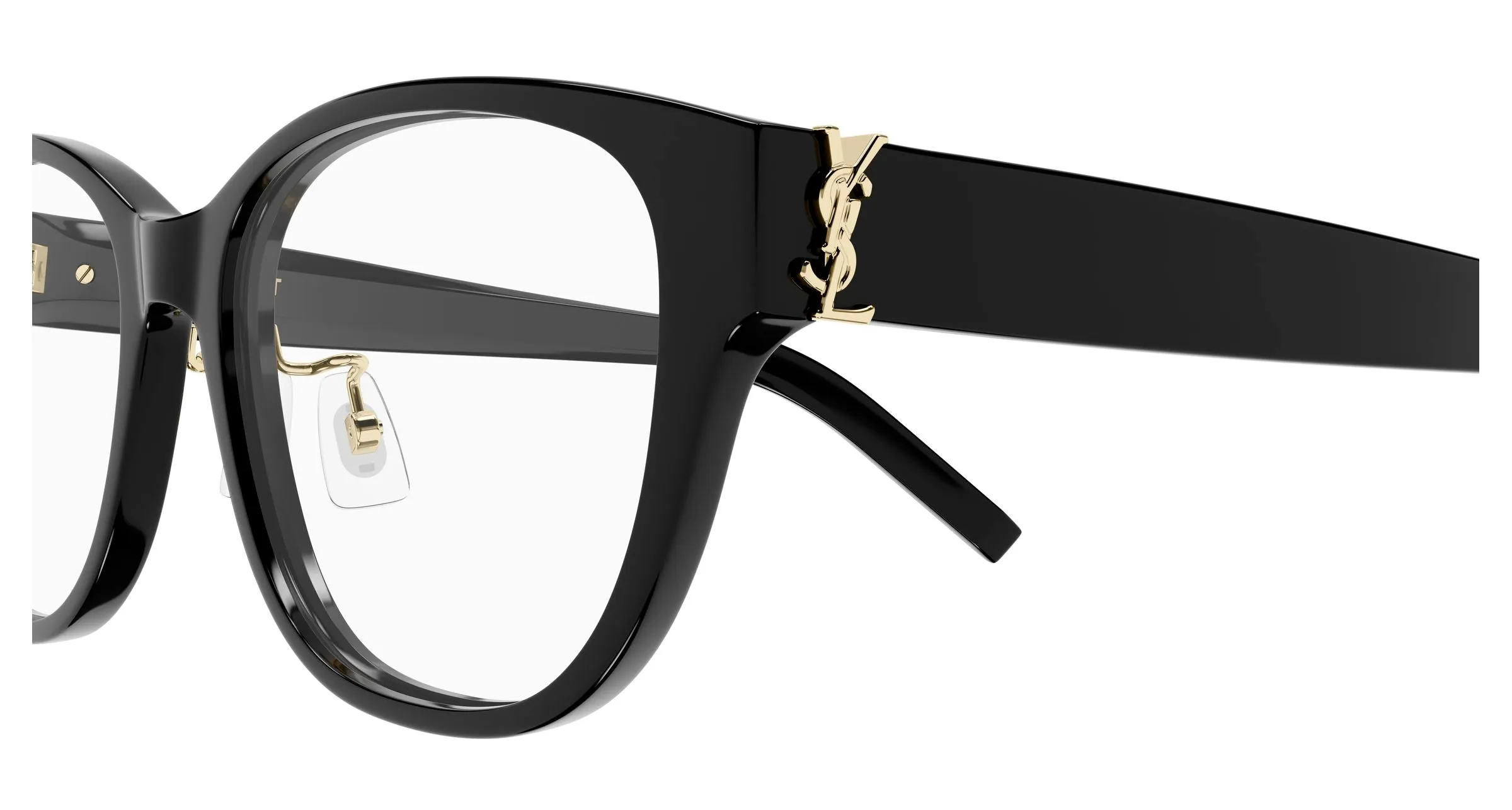SAINT LAURENT SL M169/F 001 Montature da vista Acetato Nero Trasparente Cat Eye Antiriflesso - immagine 3