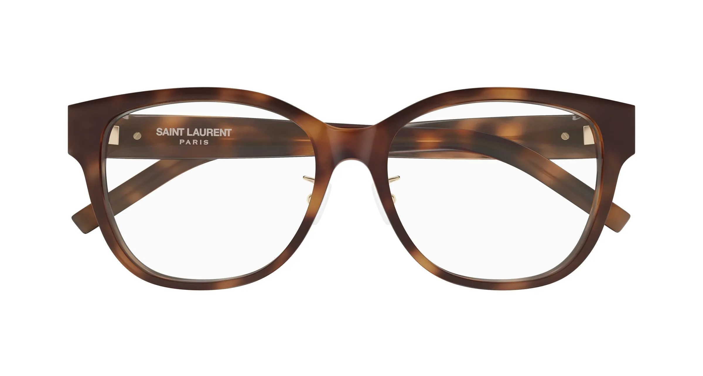 SAINT LAURENT SL M168/F 003 Montature da vista Acetato Havana Trasparente Cat Eye Antiriflesso - immagine 2