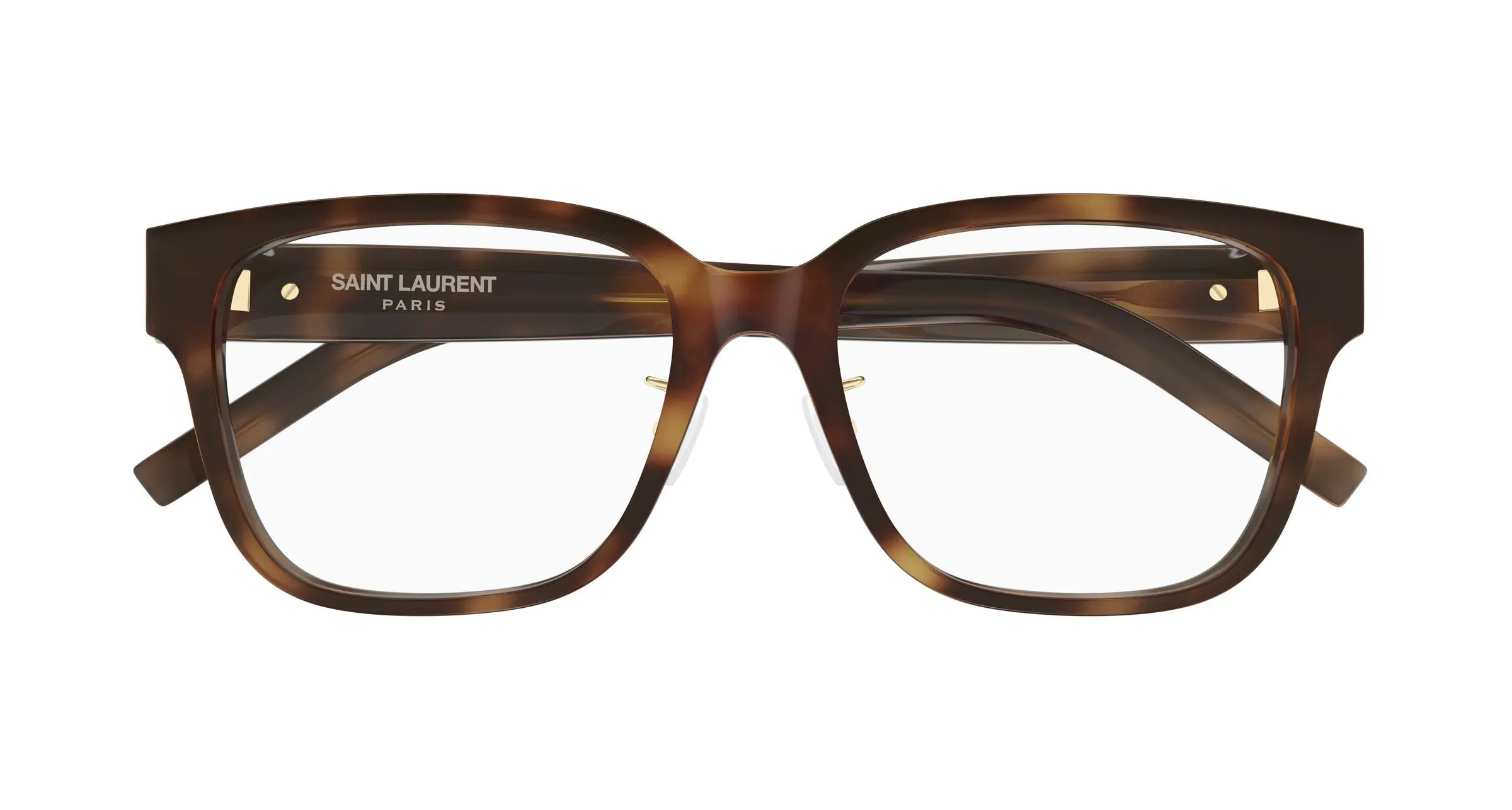 SAINT LAURENT SL M165/F 003 Montature da vista Acetato Havana Trasparente Cat Eye Antiriflesso - immagine 2